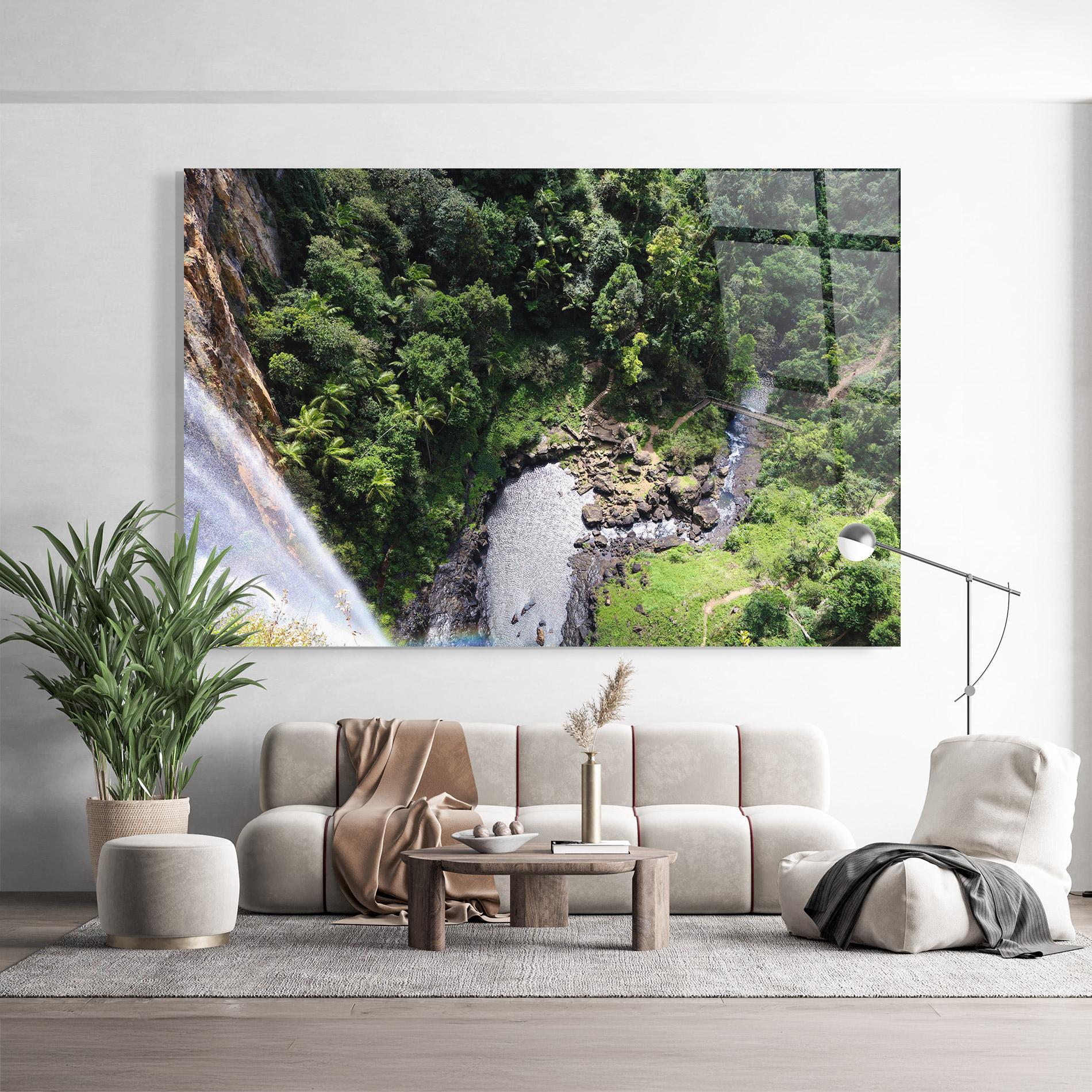 Glasbild Top Waterfall View mockup 9