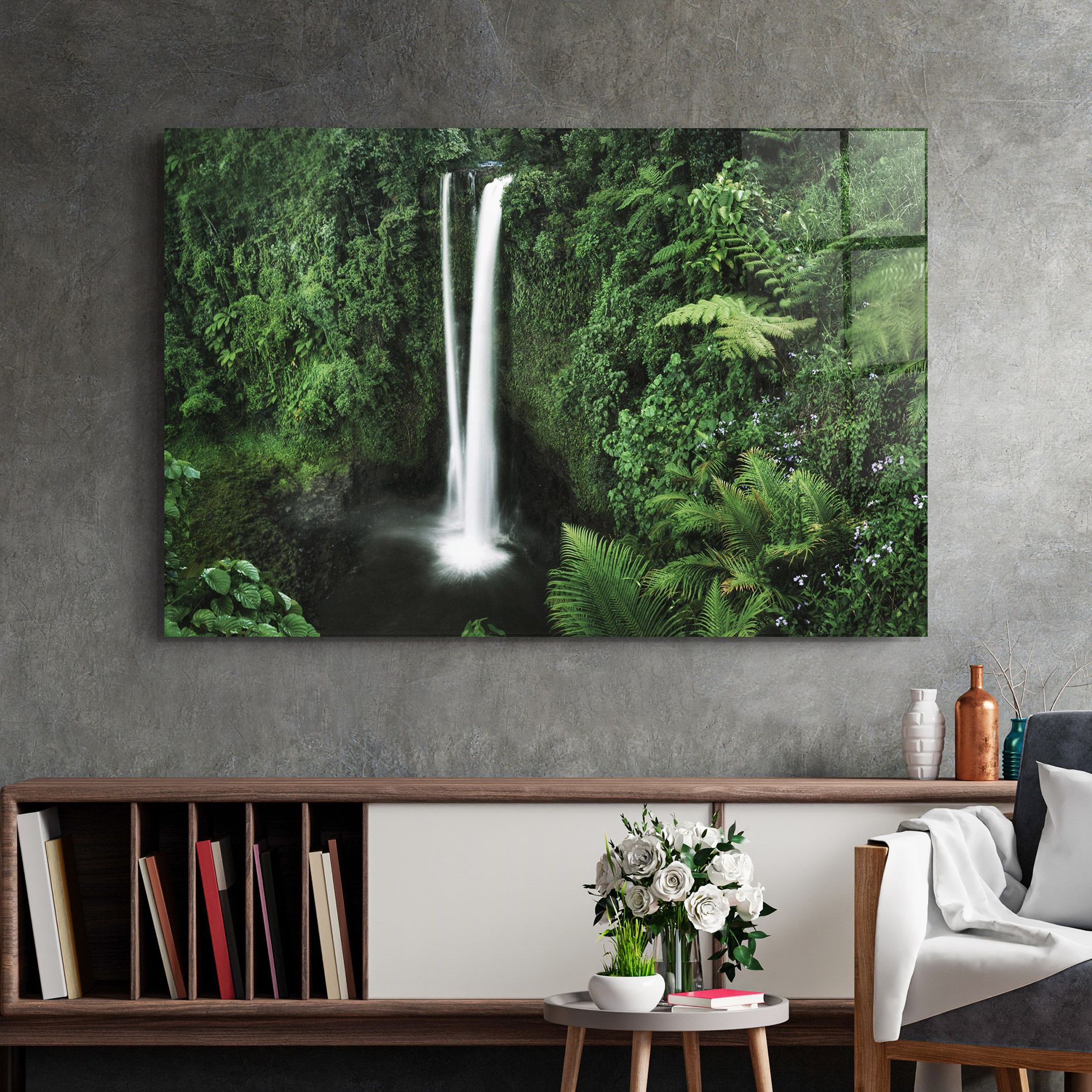 Green Nature Waterfall mockup 2