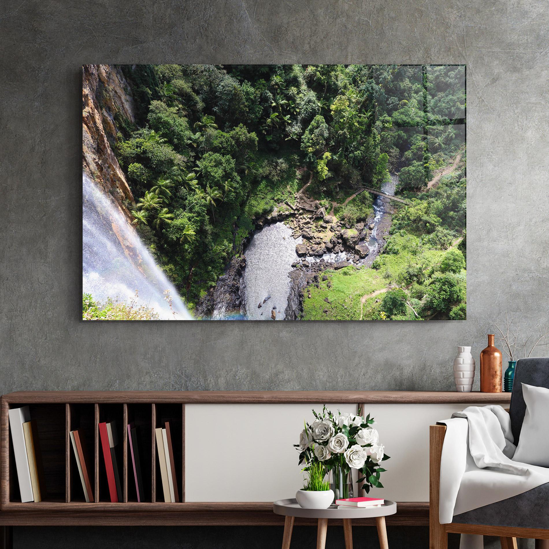 Glasbild Top Waterfall View mockup 2