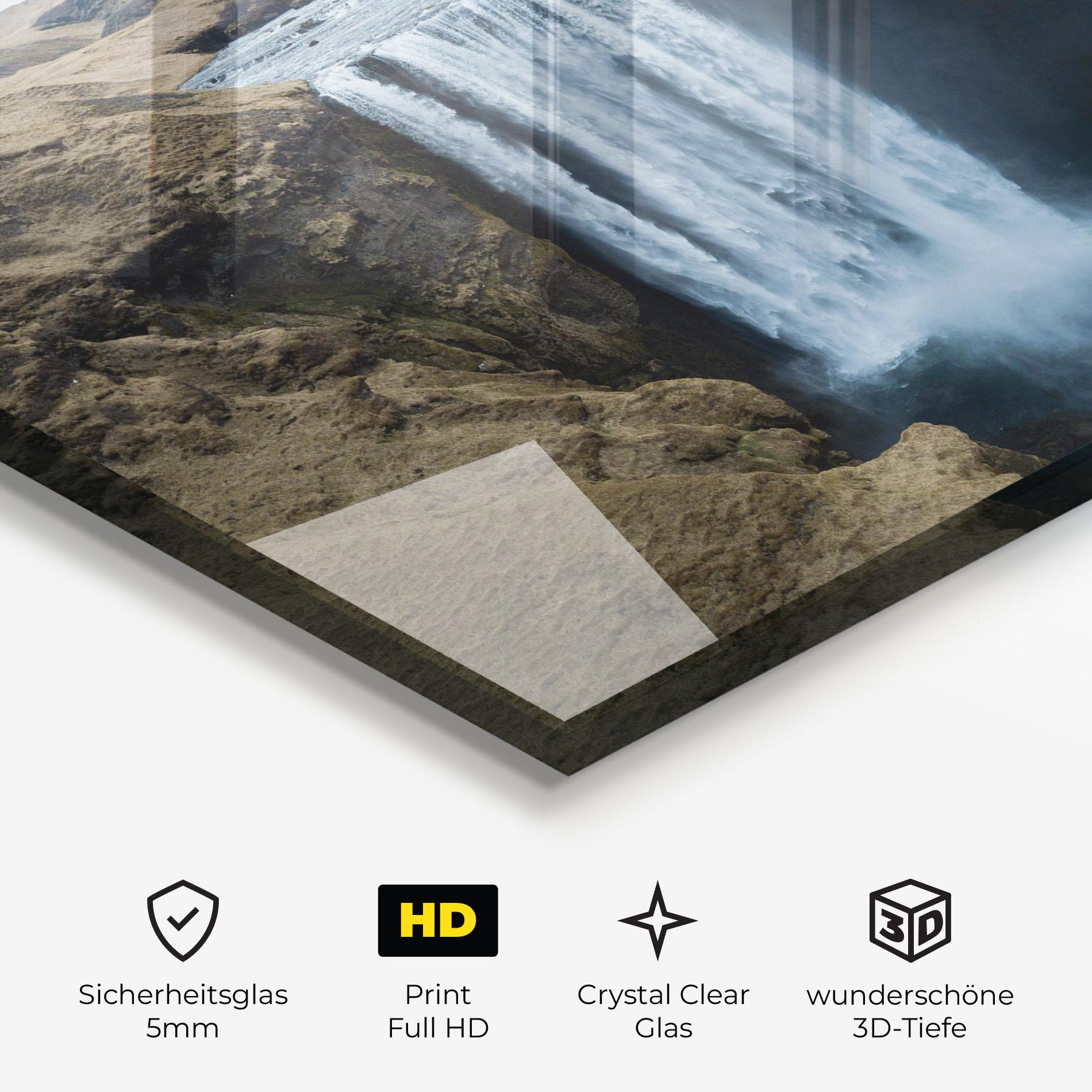 Glasbild Desert Vibe Waterfall mockup 3