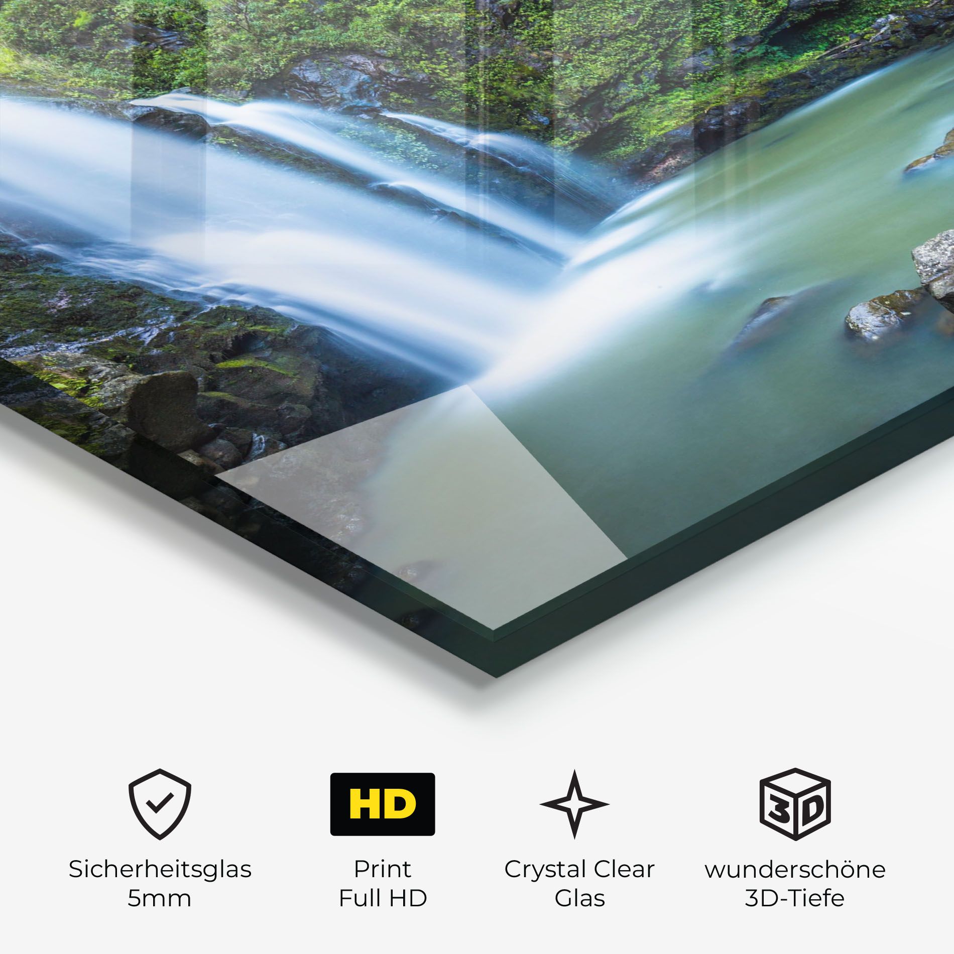 Swimming In Waterfall mockup 3