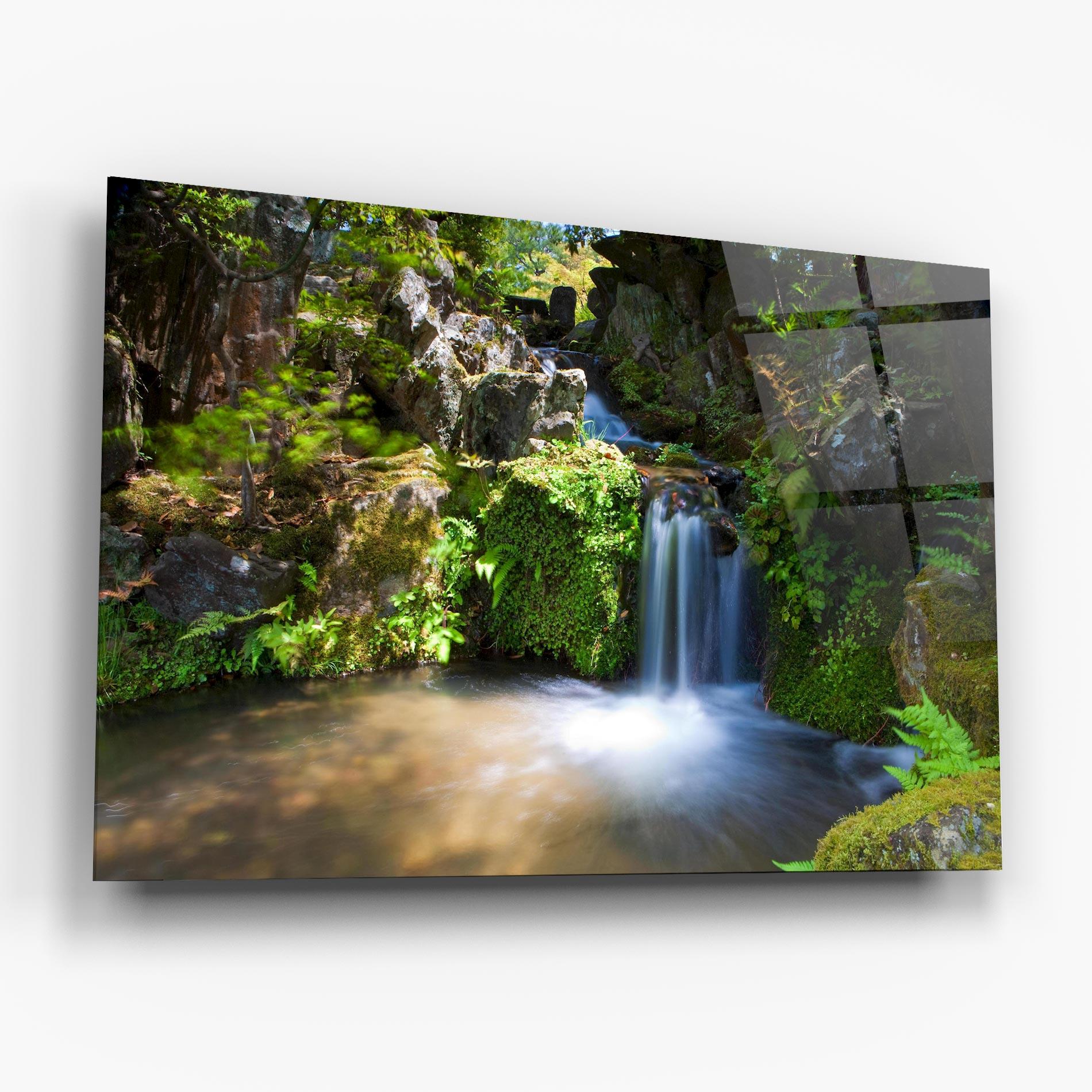 Glasbild Jungle View Waterfall mockup 6