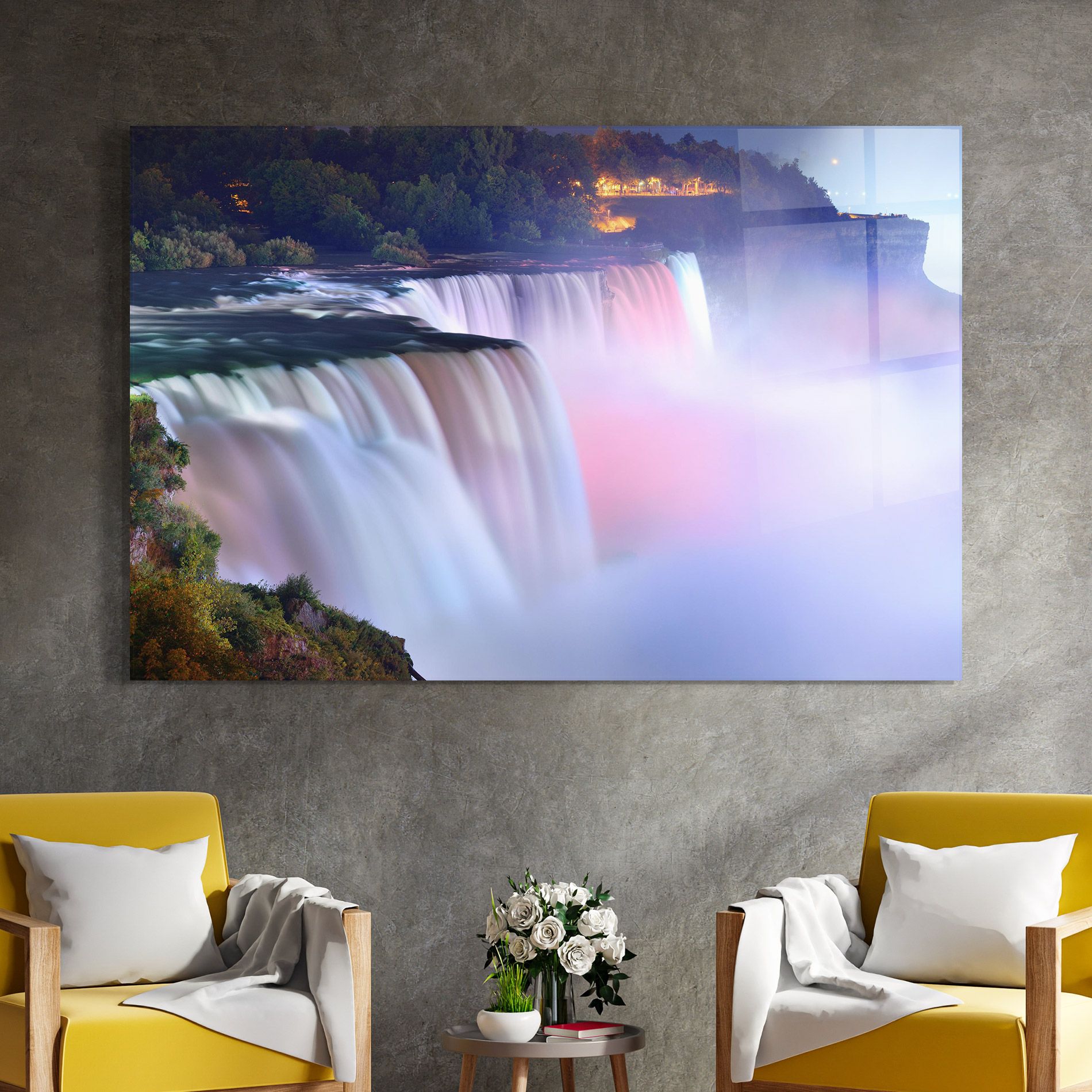 Dreamy Purple Waterfall mockup 4