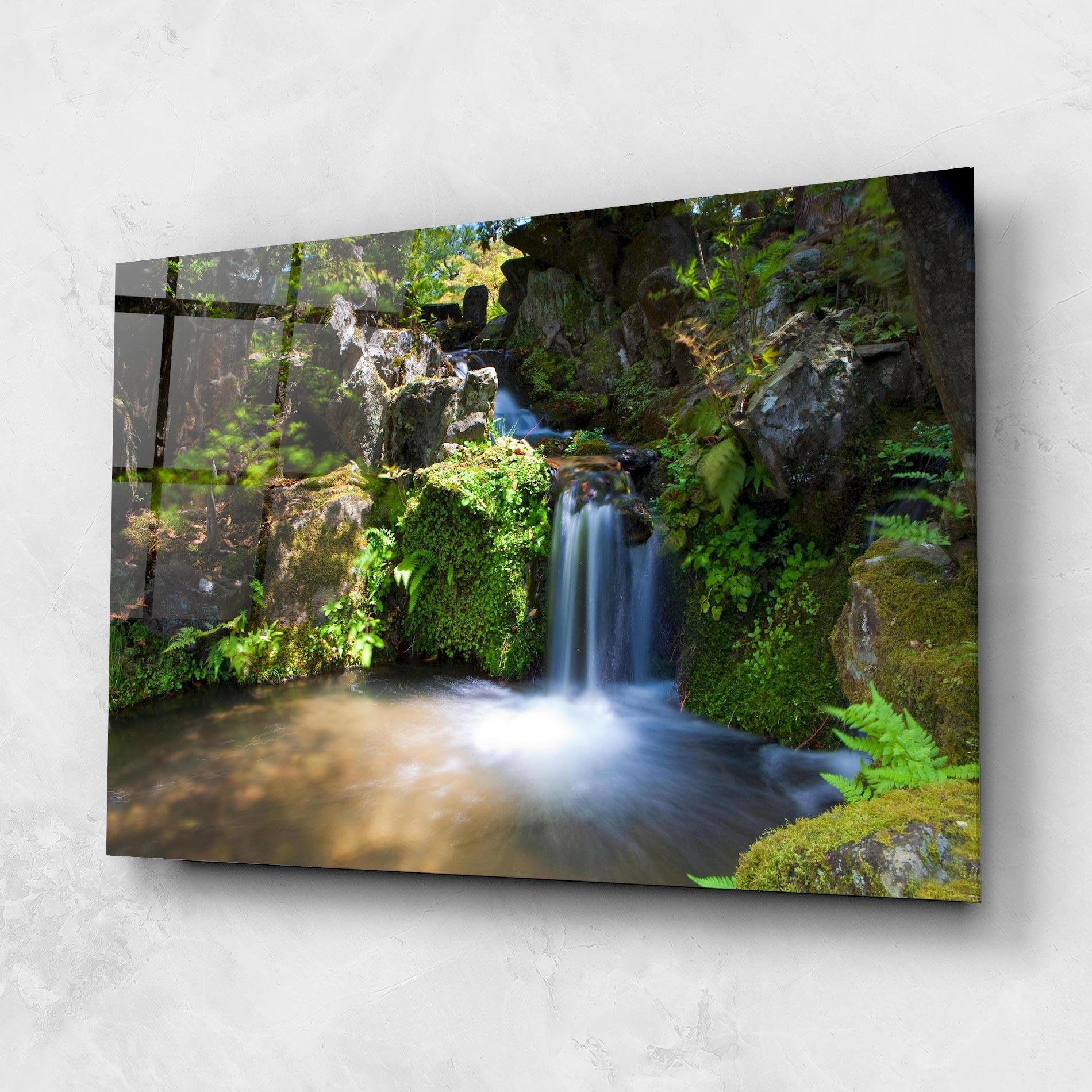 Glasbild Jungle View Waterfall mockup 1