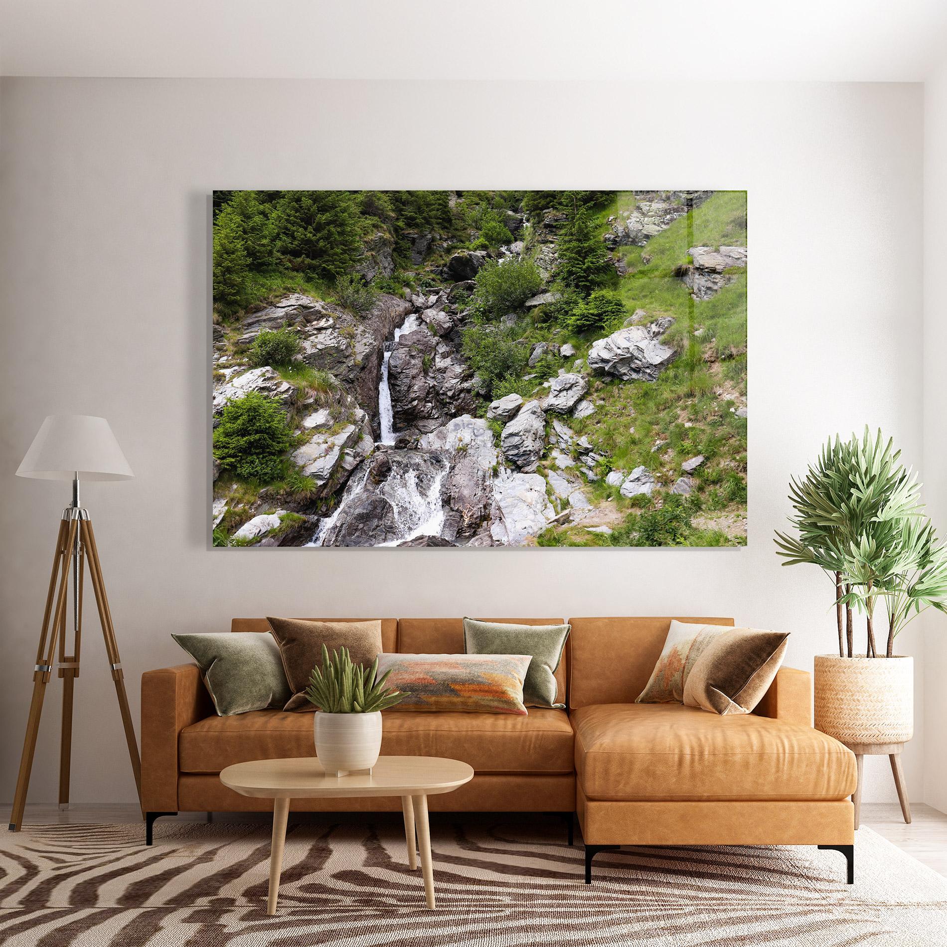 Glasbild Small Waterfall mockup 7