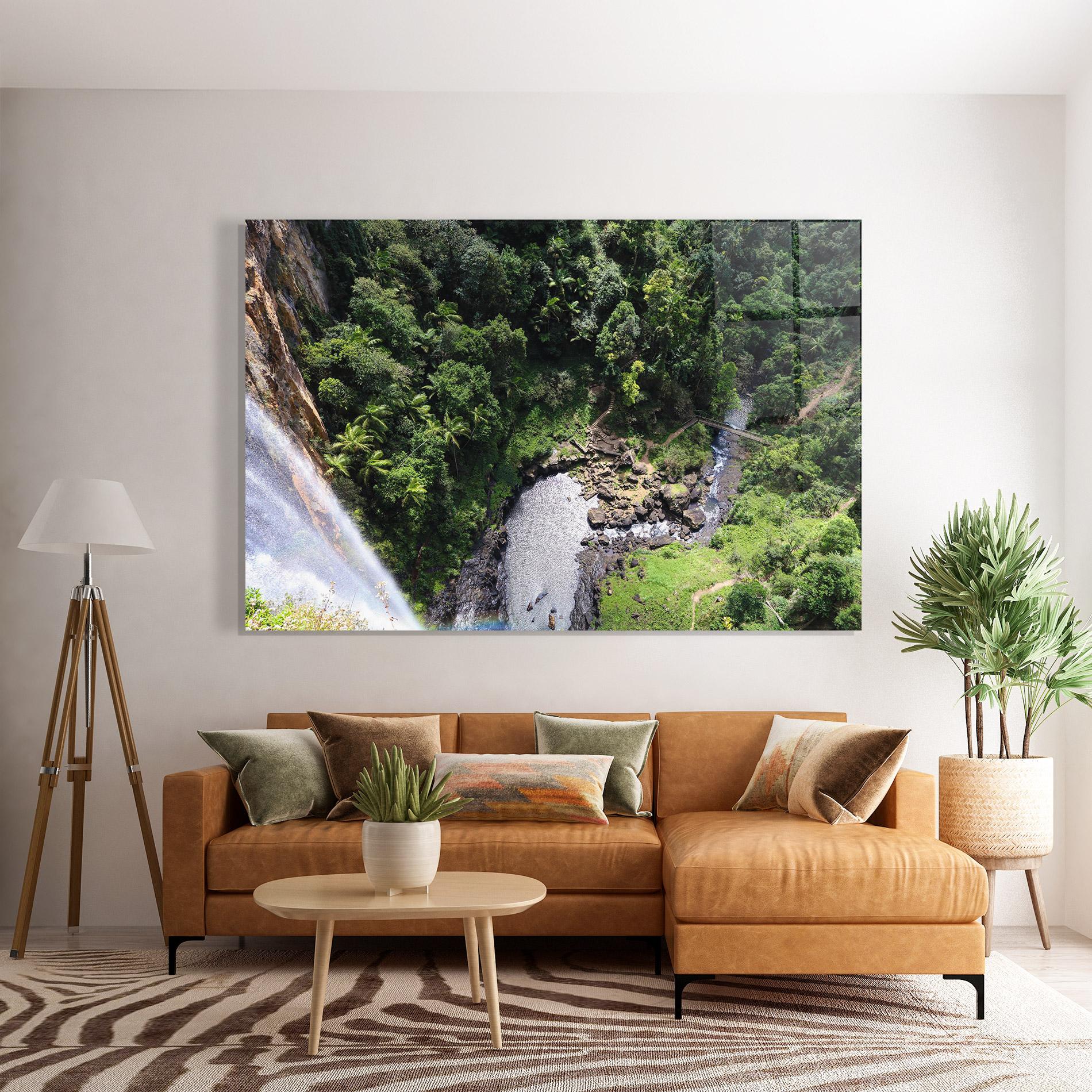 Glasbild Top Waterfall View mockup 7