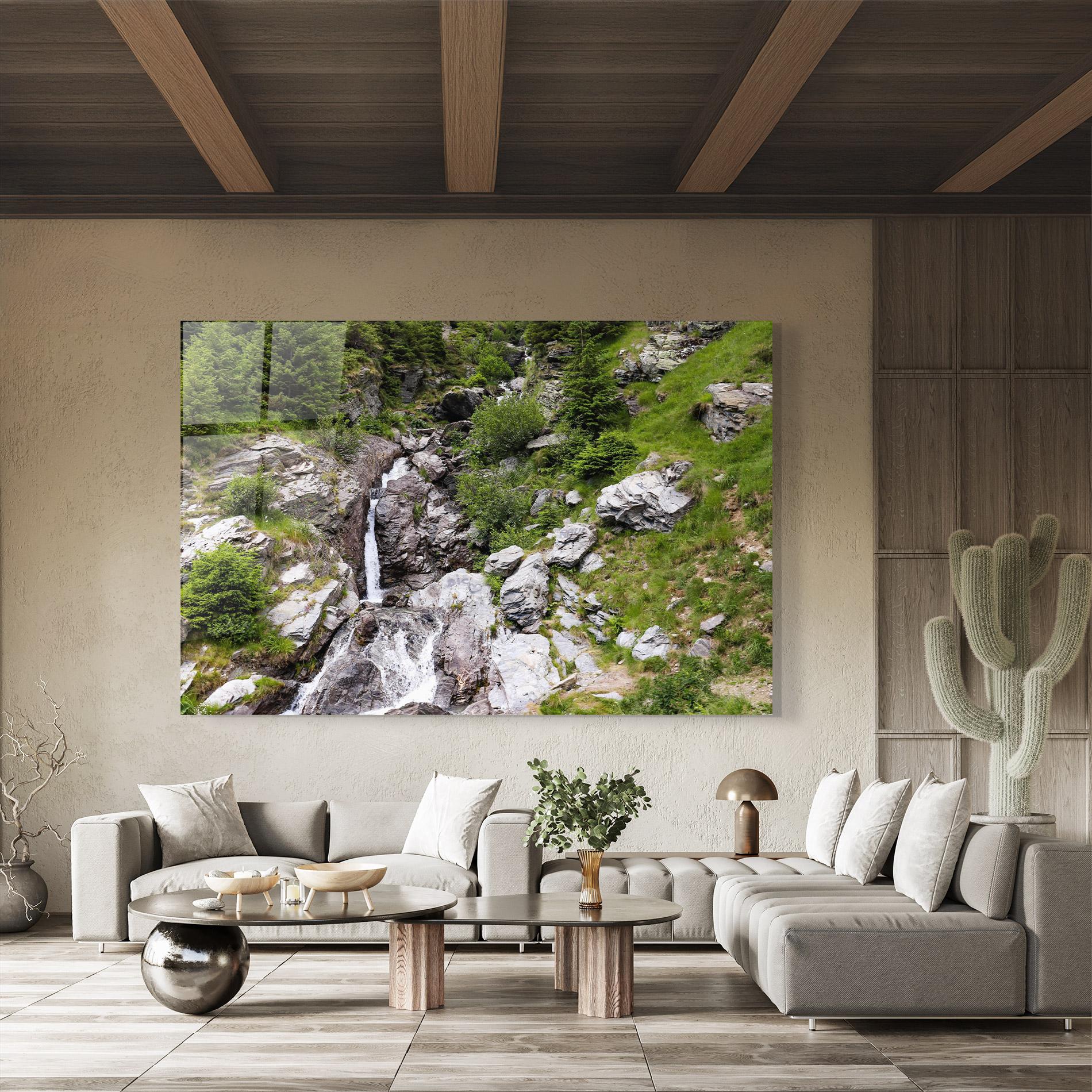 Glasbild Small Waterfall mockup 8