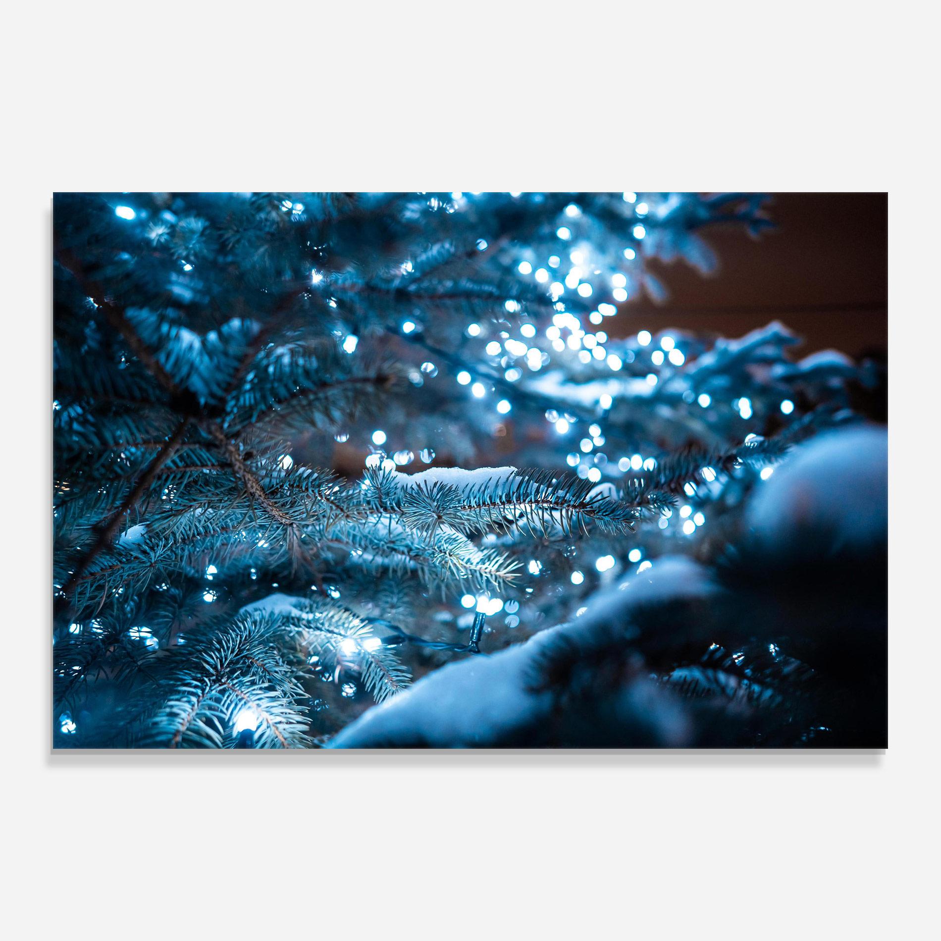 Glasbild Blue Christmas Tree mockup 0
