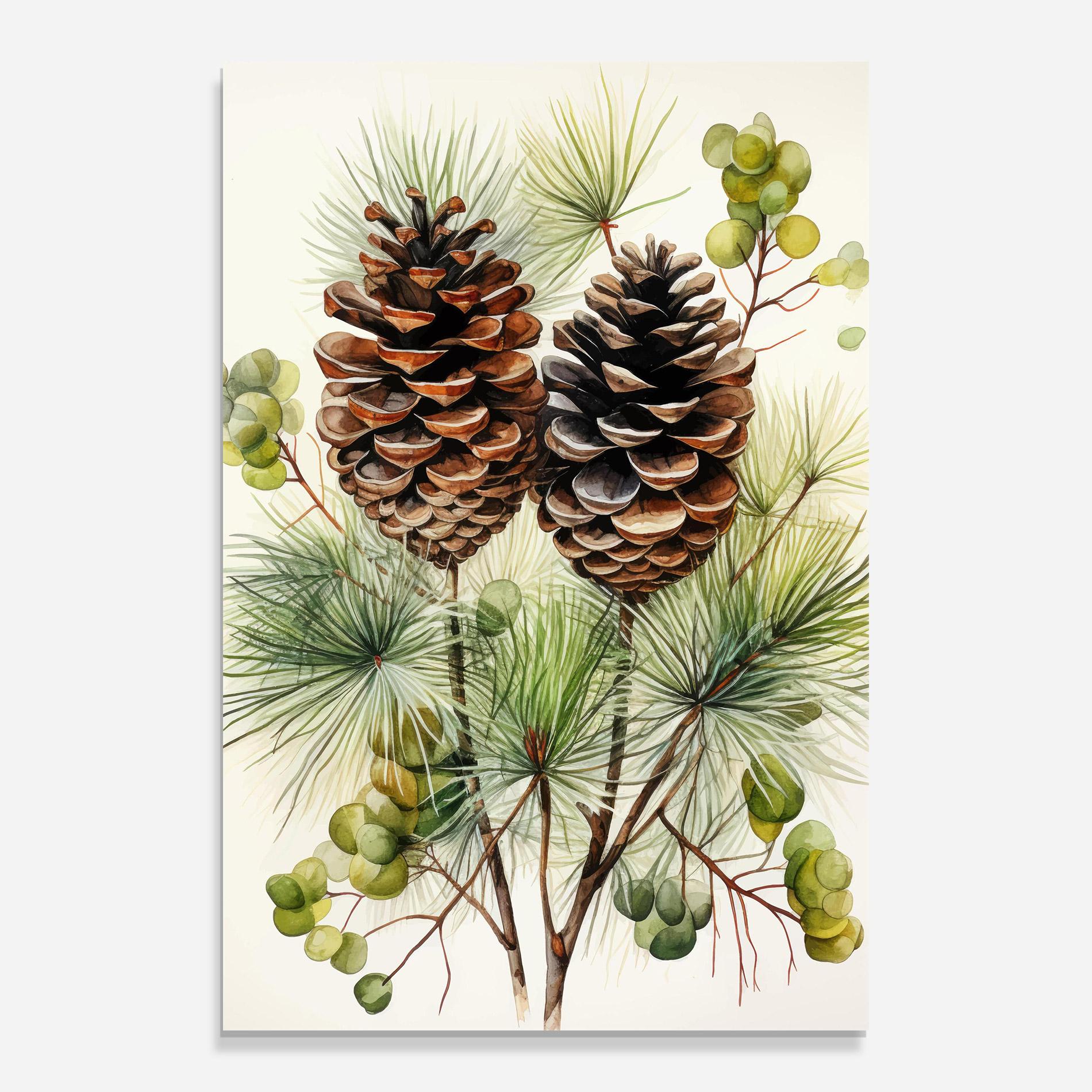 Glasbild Brown Cones mockup 0