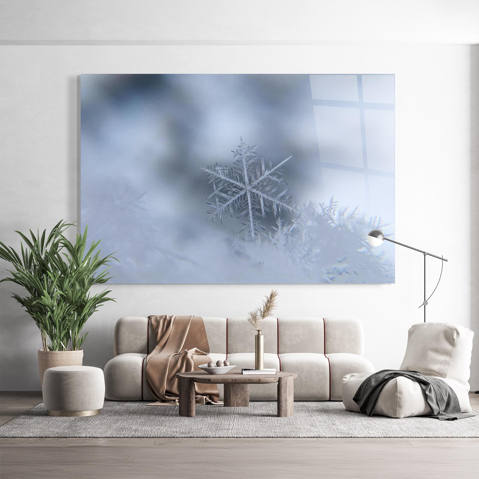 Glasbild Pretty Snowflake mockup 9