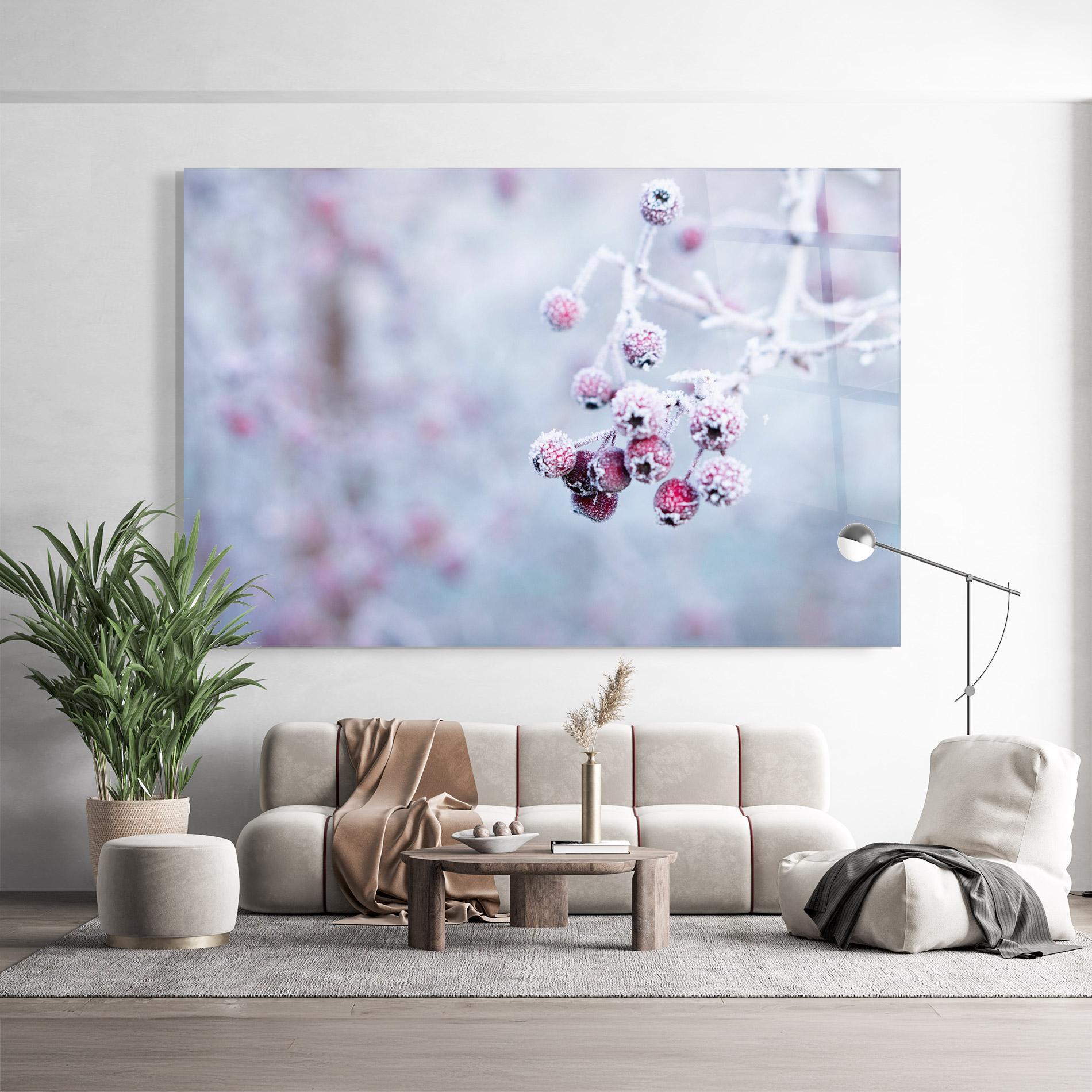 Glasbild Red Winter Fruits mockup 9