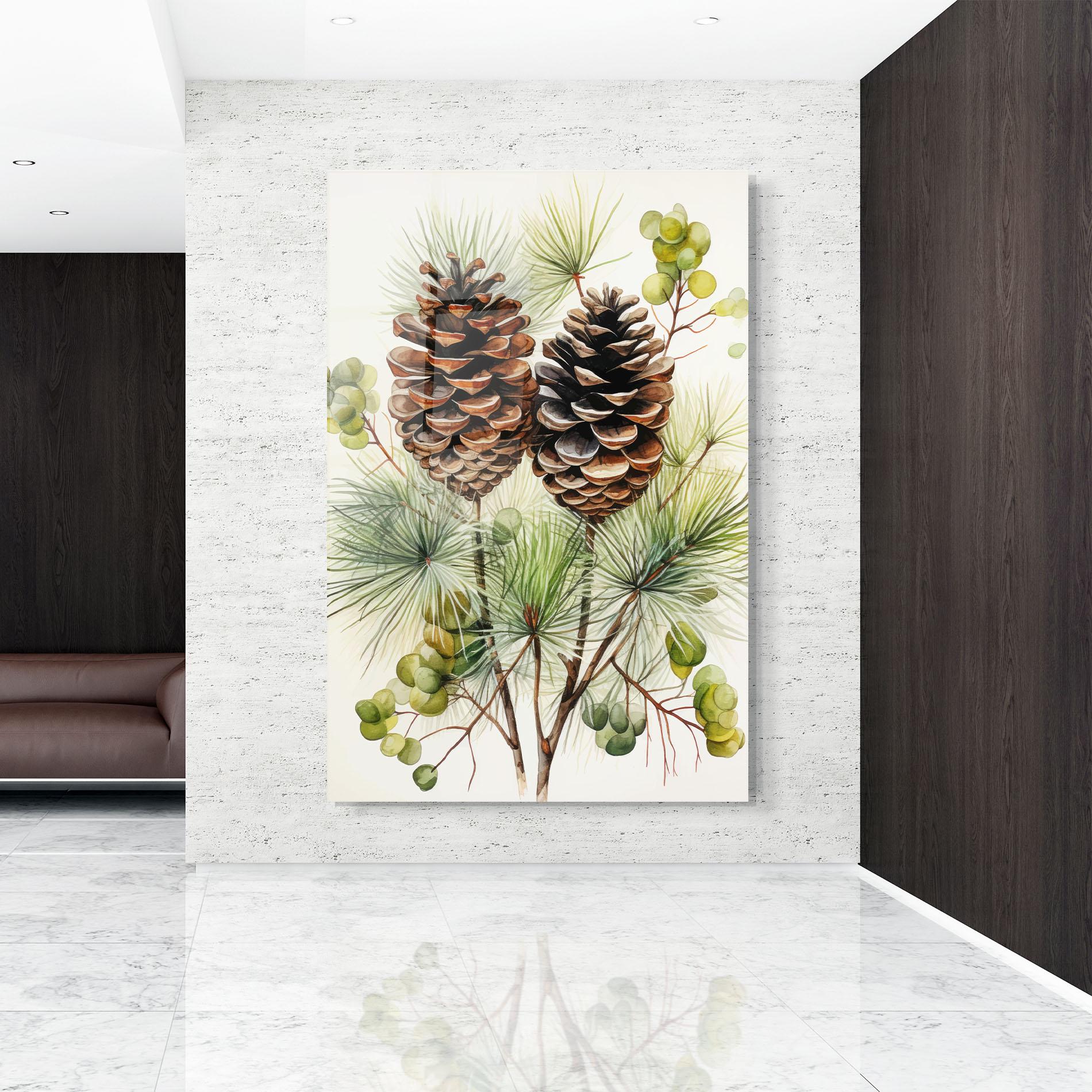 Glasbild Brown Cones mockup 9