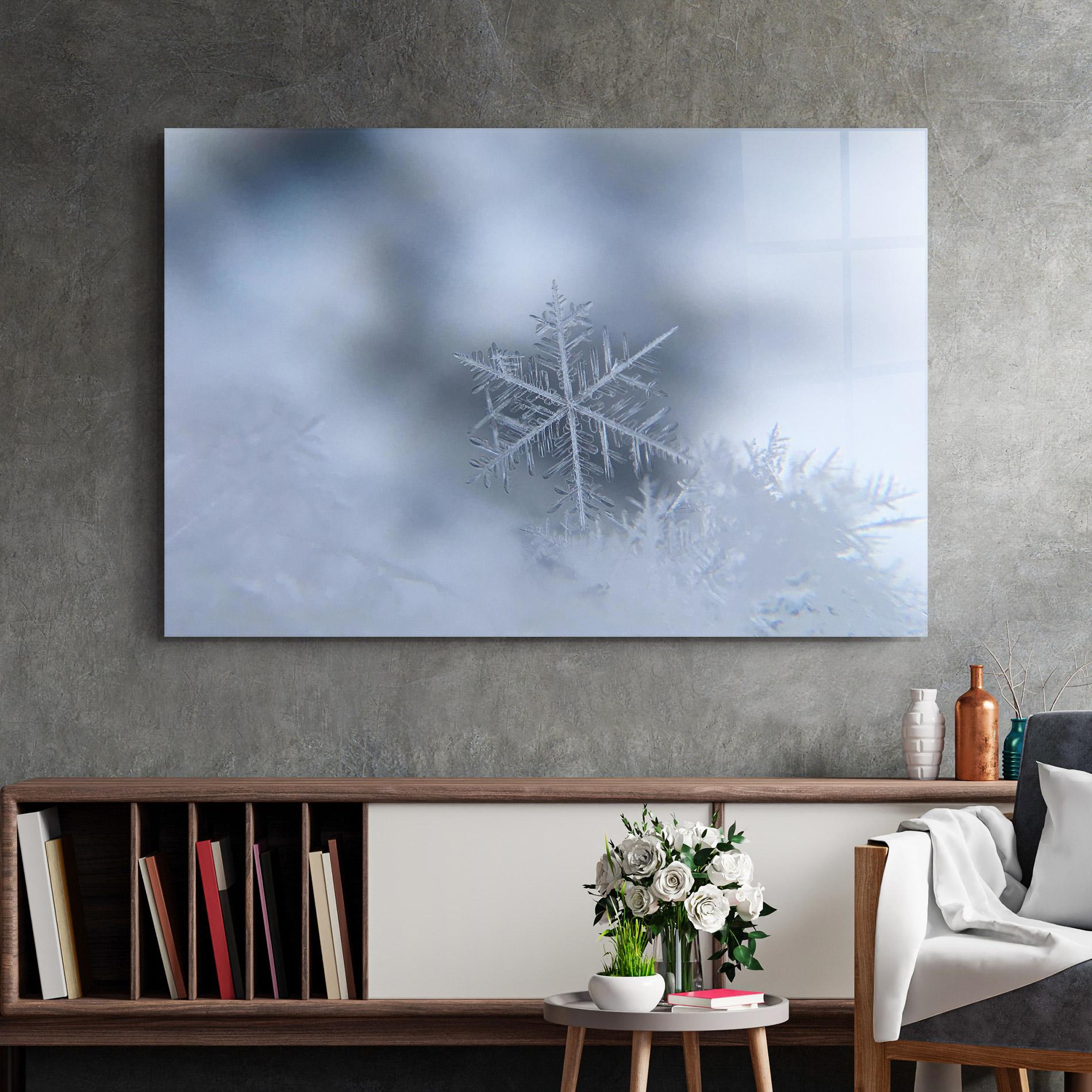 Glasbild Pretty Snowflake mockup 2