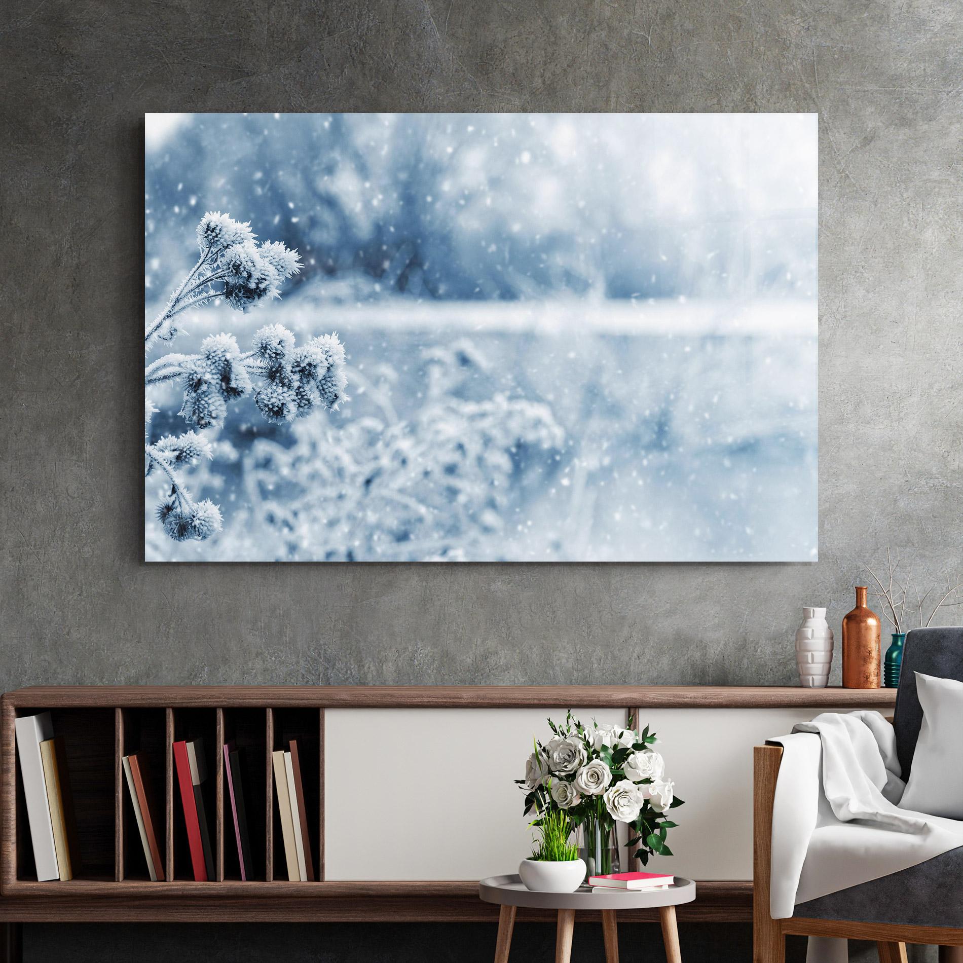 Glasbild Pretty Winter Plants mockup 2