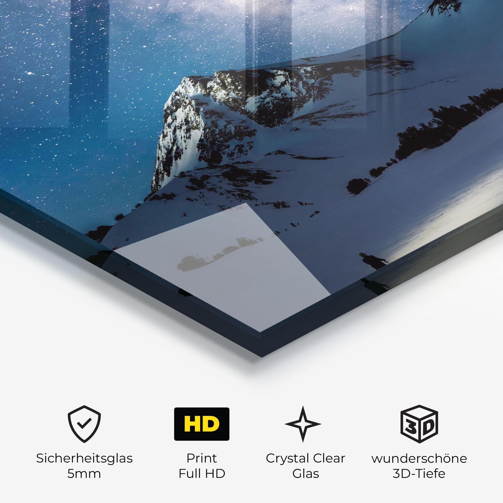 Glasbild Pretty Sky Winter mockup 3