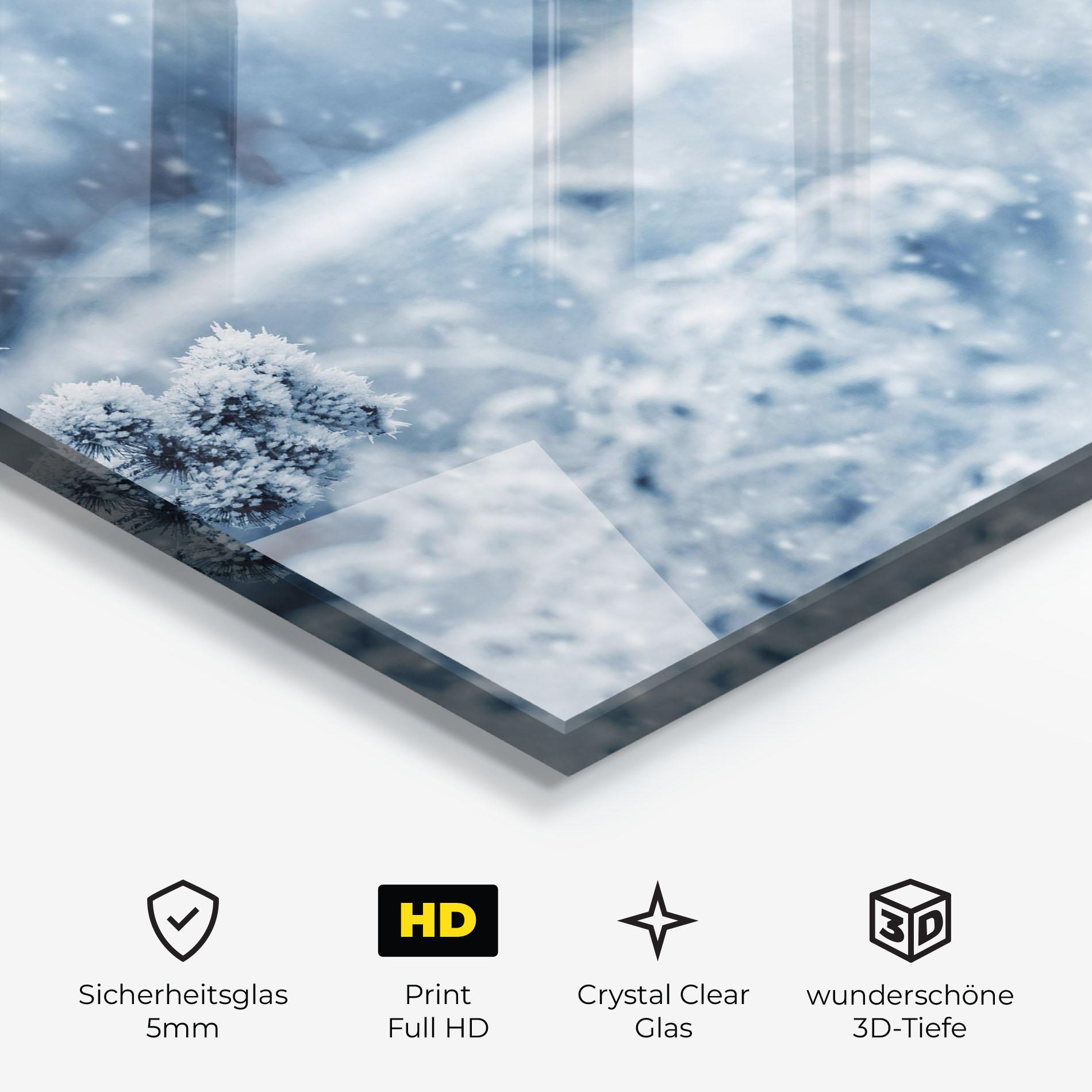 Glasbild Pretty Winter Plants mockup 3