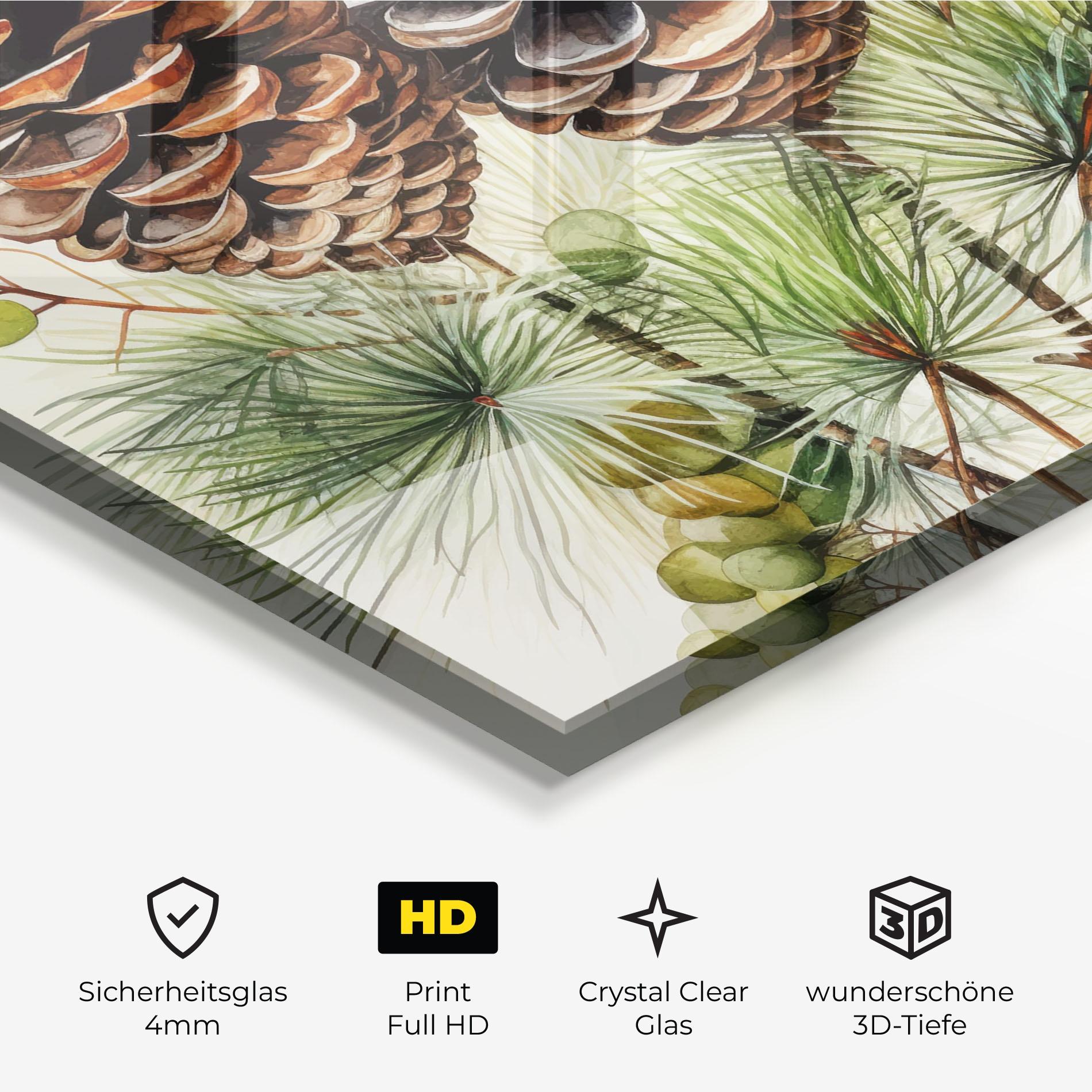 Glasbild Brown Cones mockup 3