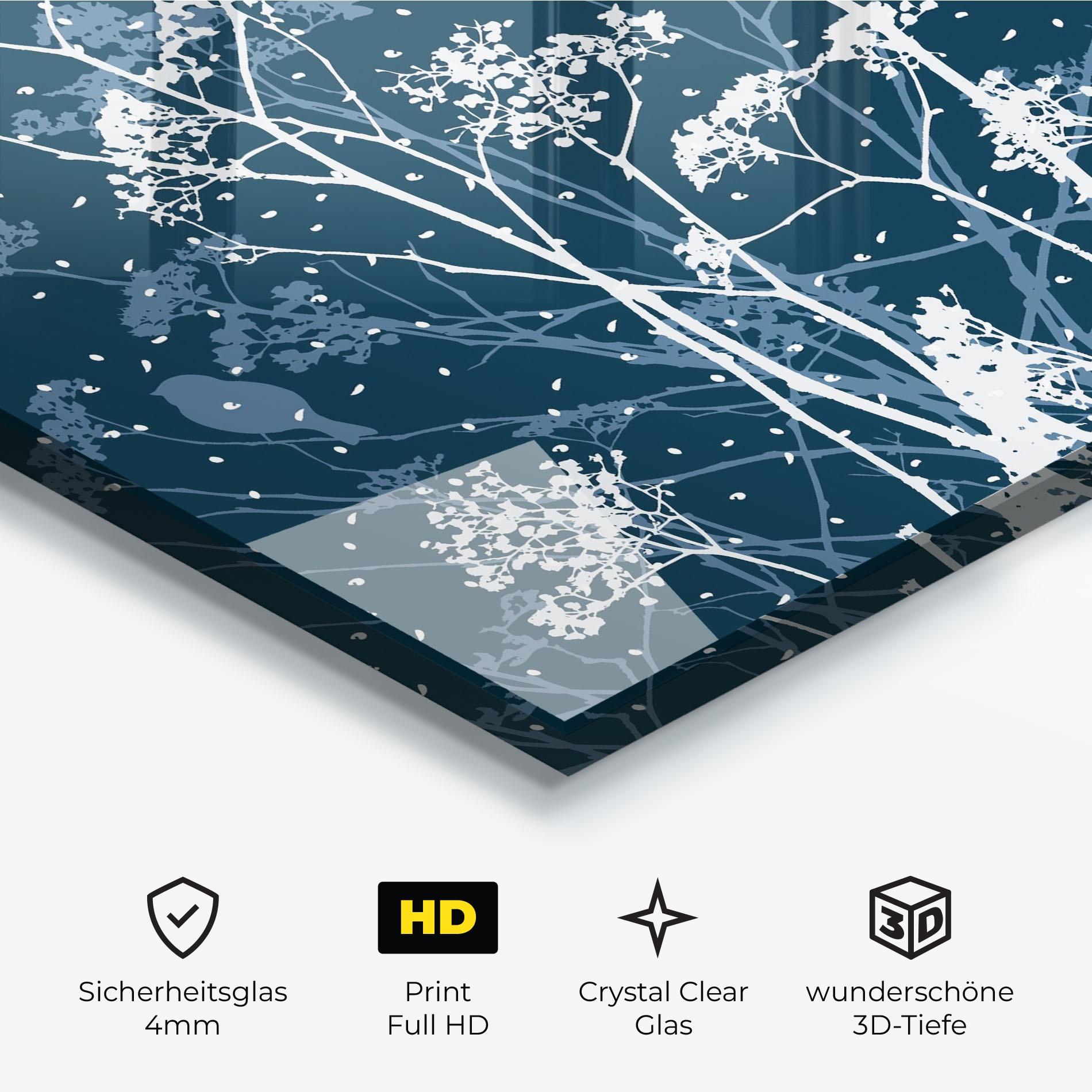 Glasbild Meadow Flowers mockup 3