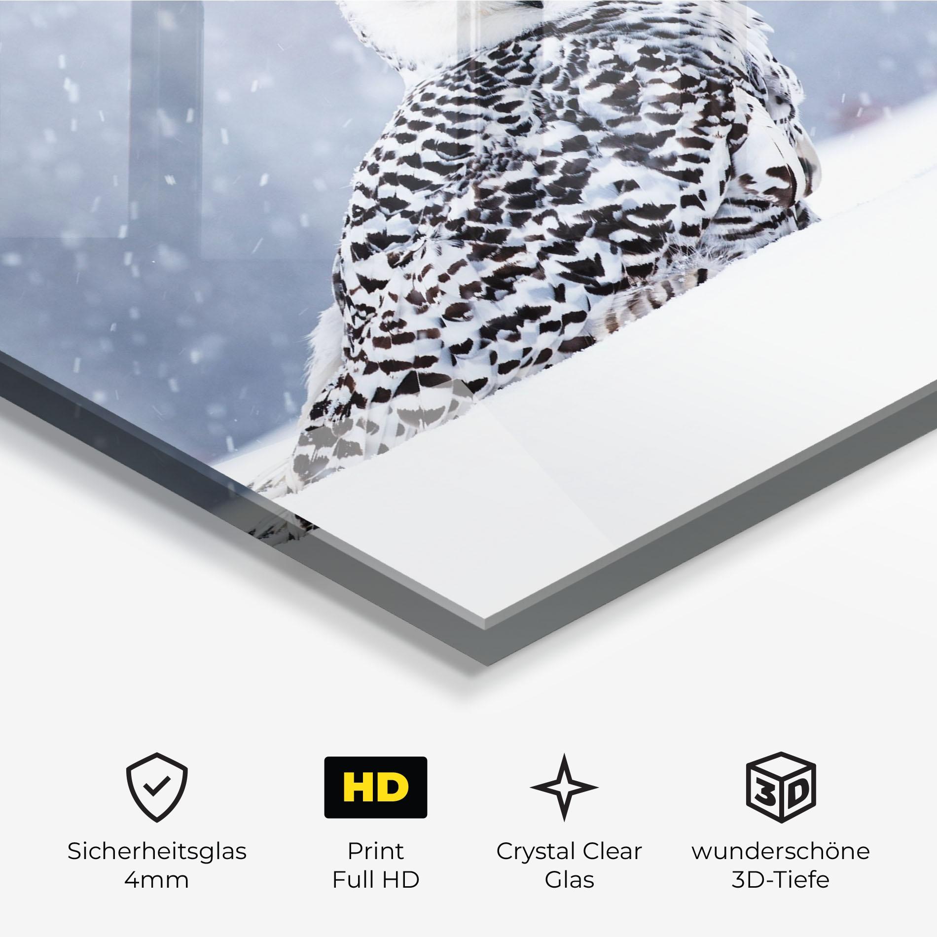 Glasbild Snow Owl mockup 3