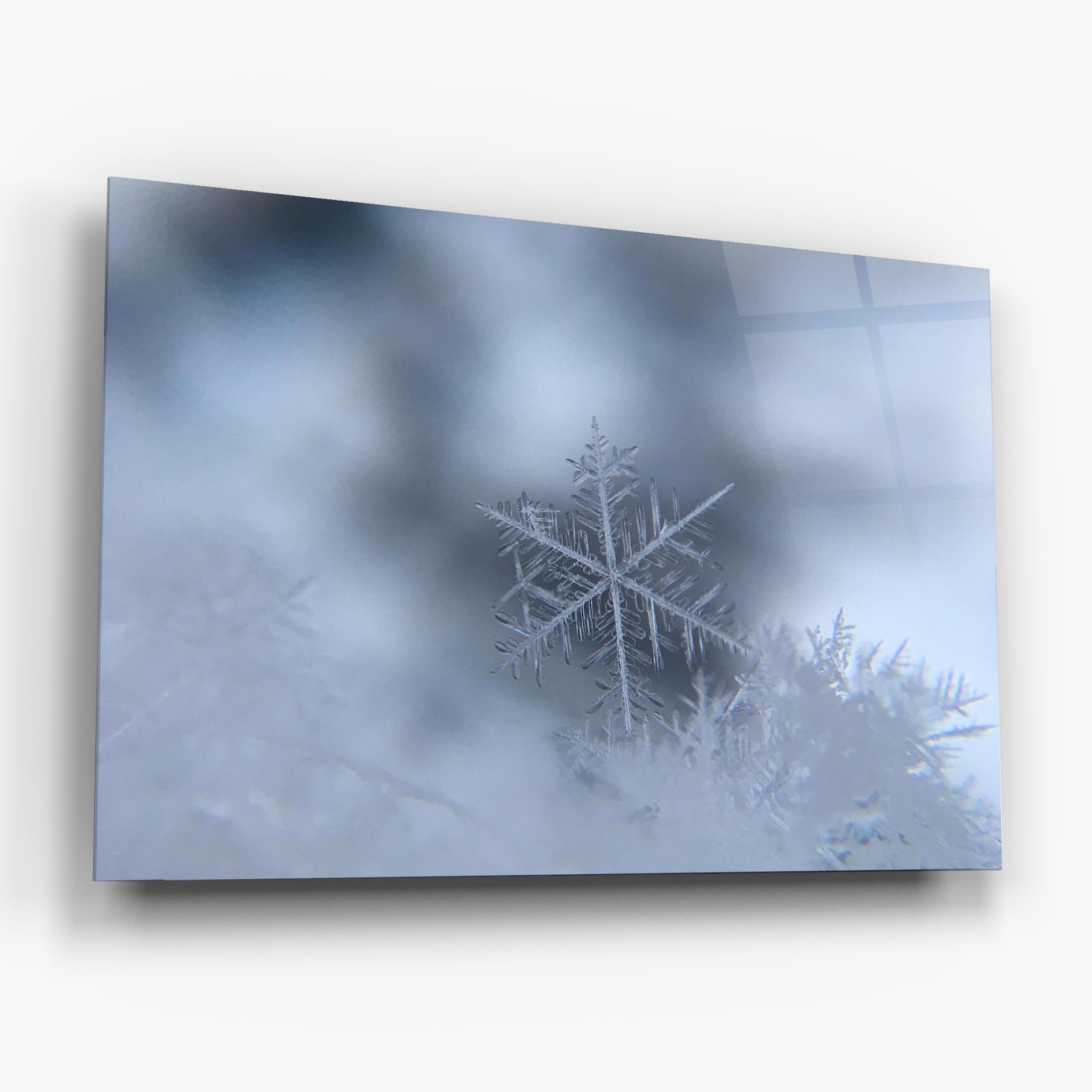 Glasbild Pretty Snowflake mockup 6