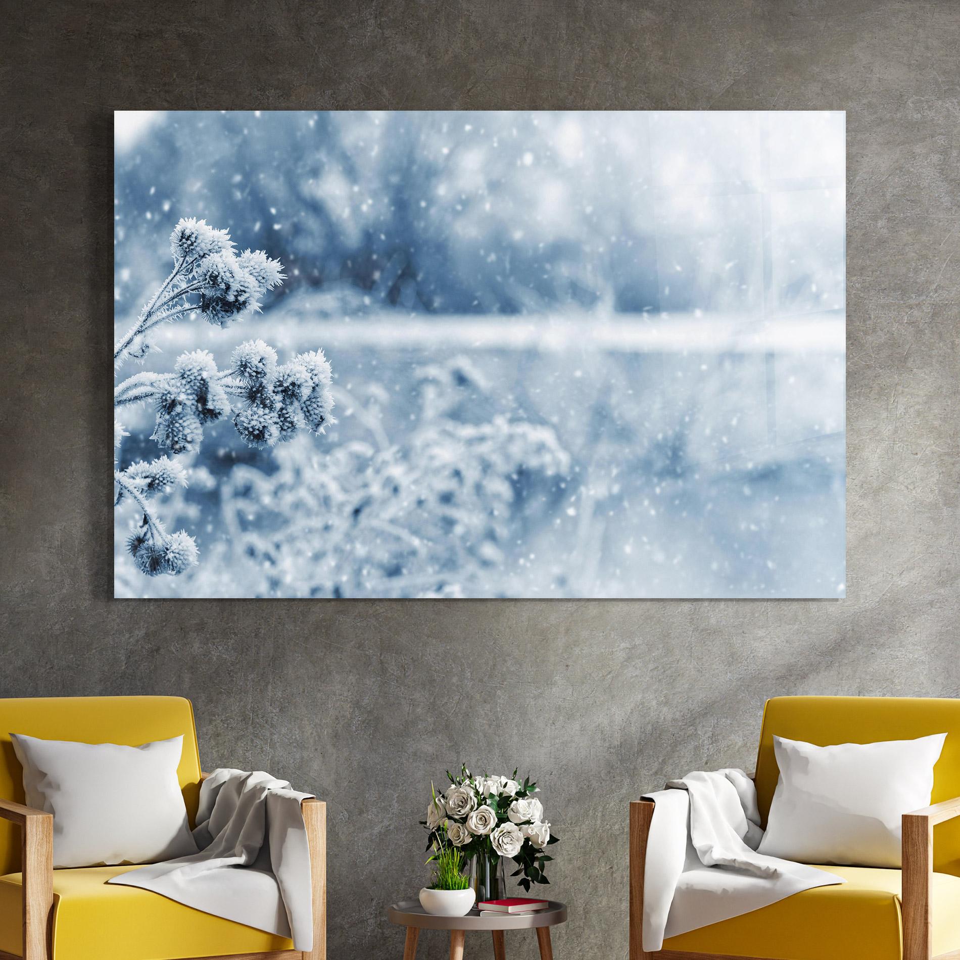 Glasbild Pretty Winter Plants mockup 4