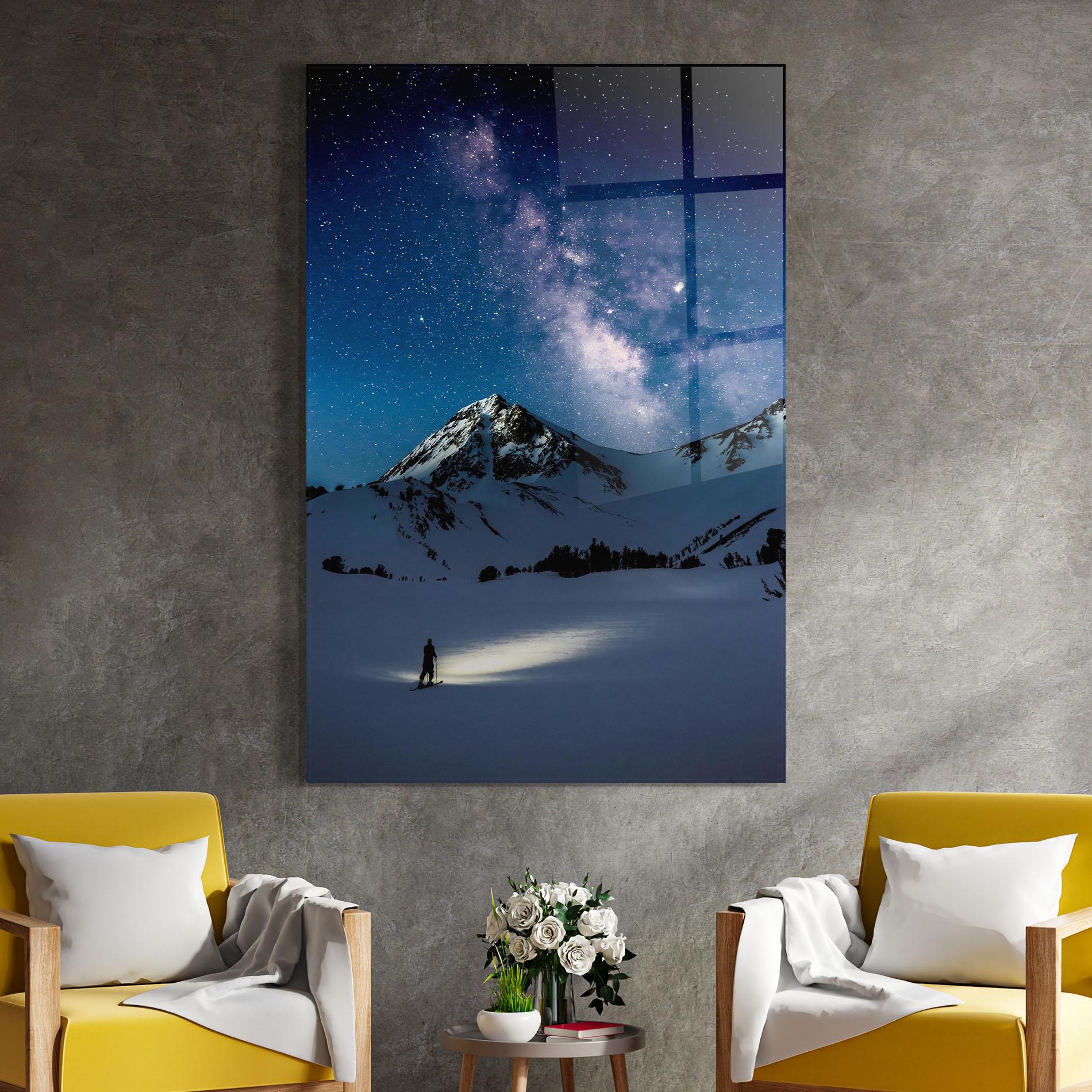 Glasbild Pretty Sky Winter mockup 4