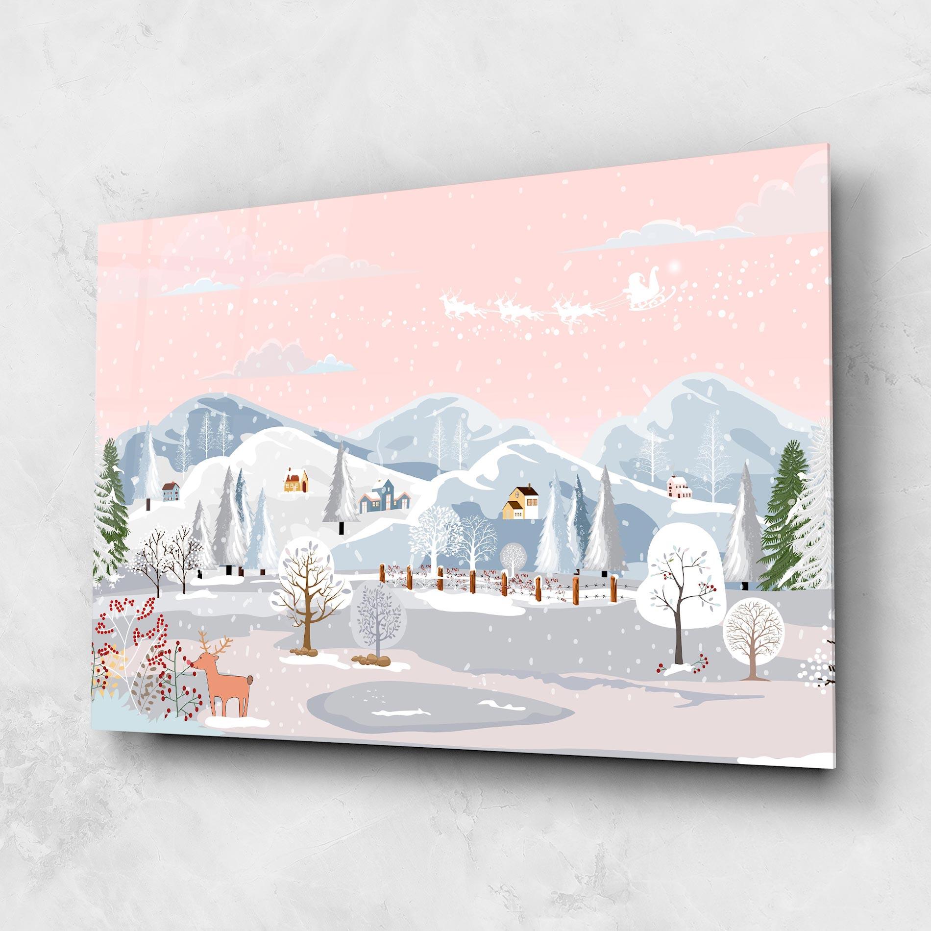 Glasbild Pink Sky Winter mockup 1