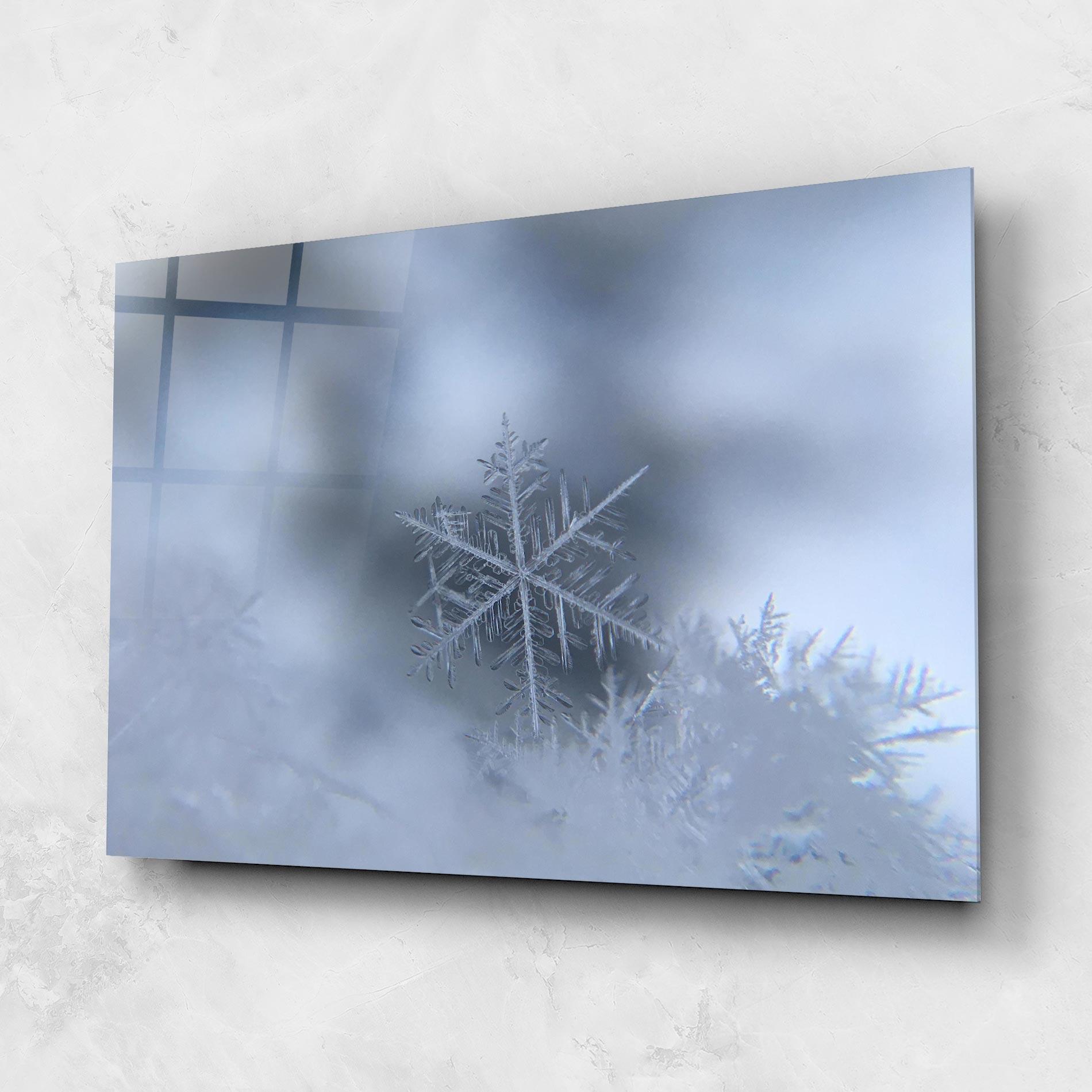 Glasbild Pretty Snowflake mockup 1