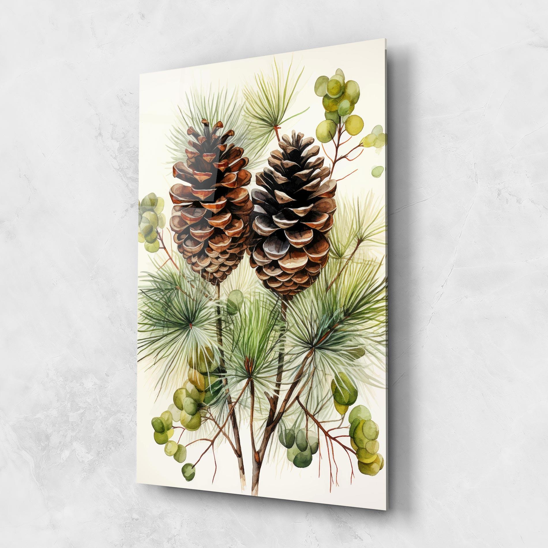 Glasbild Brown Cones mockup 1