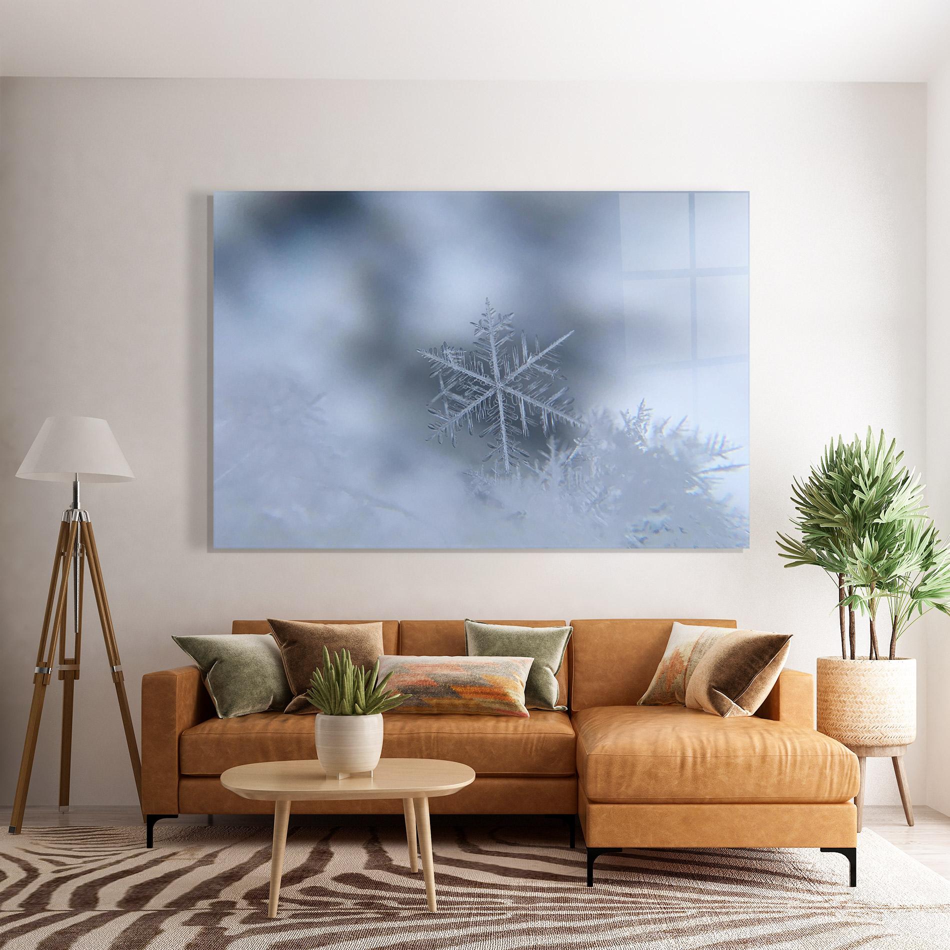 Glasbild Pretty Snowflake mockup 7