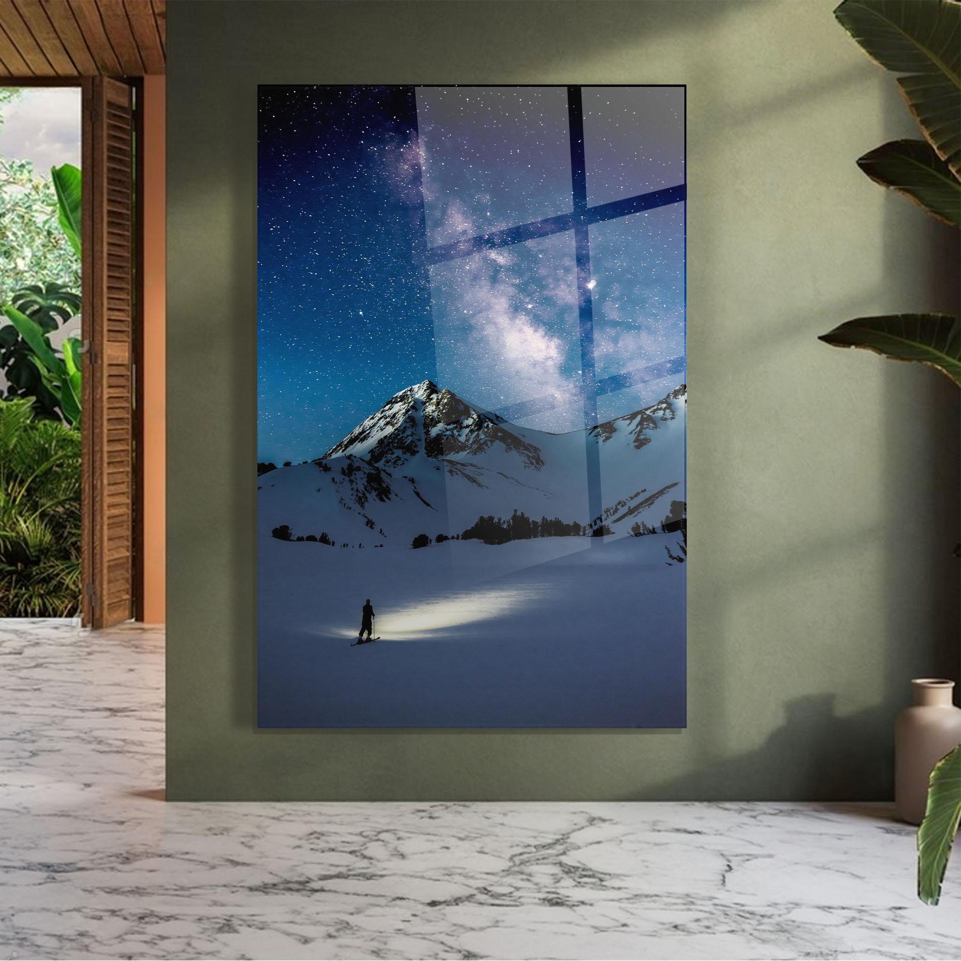 Glasbild Pretty Sky Winter mockup 7