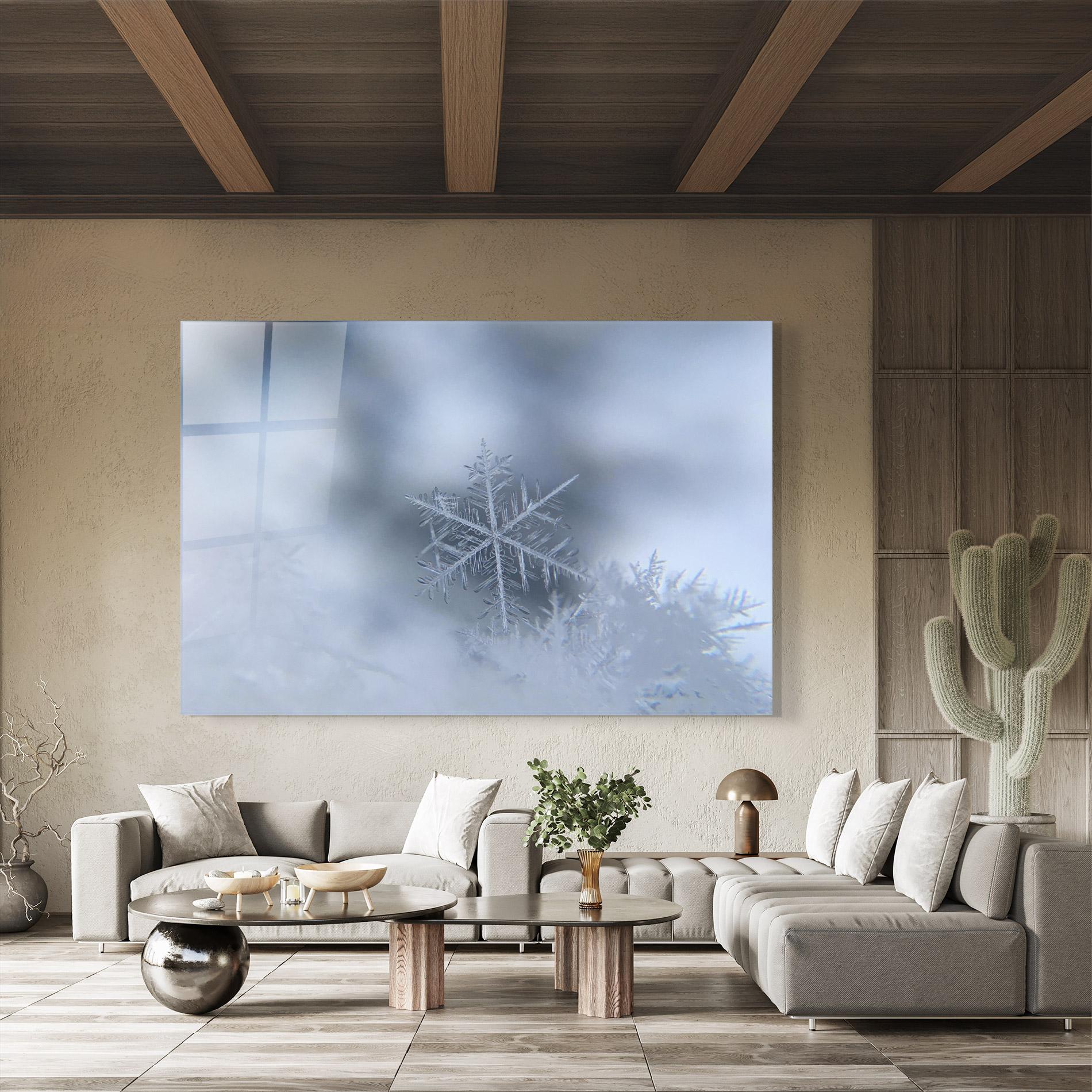 Glasbild Pretty Snowflake mockup 8