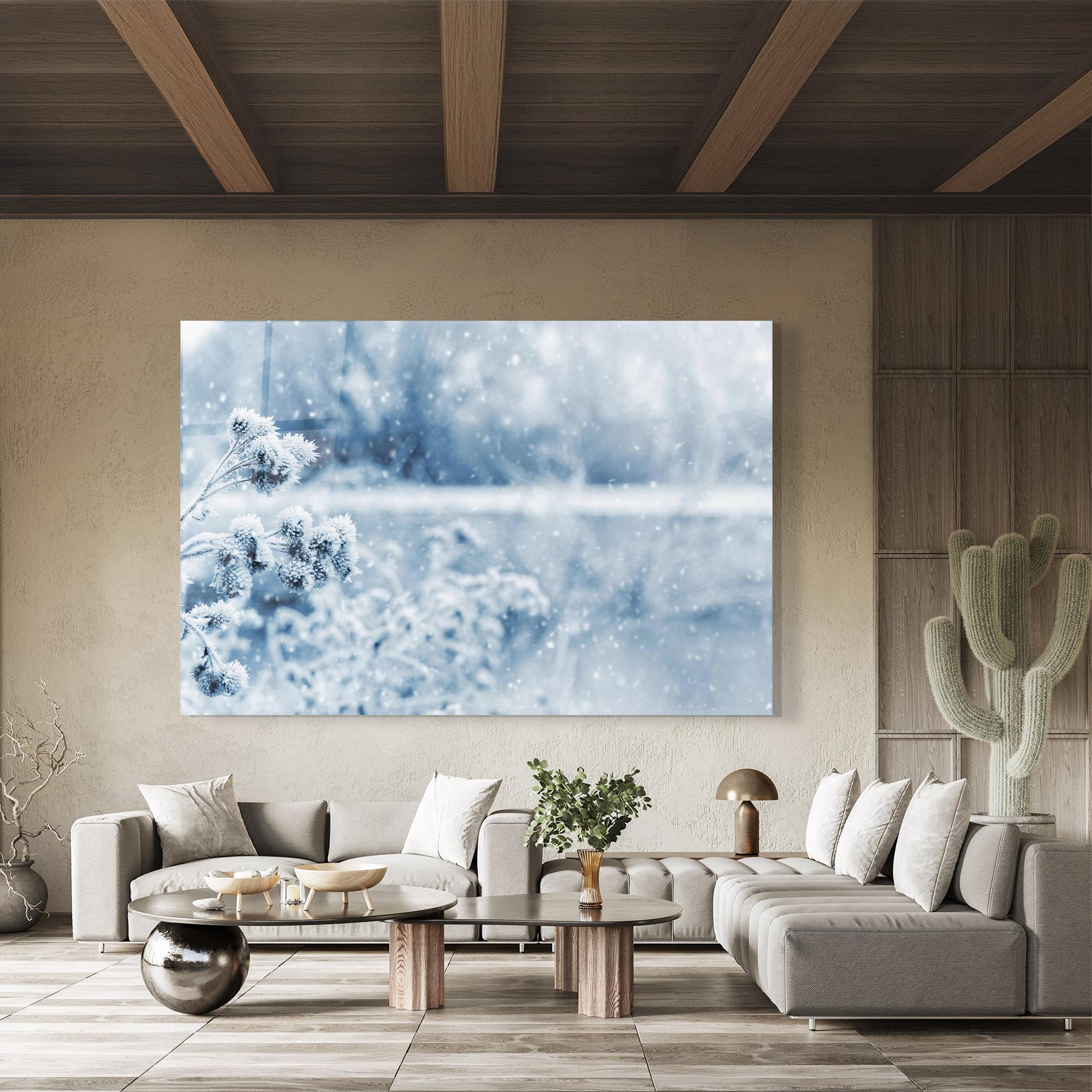 Glasbild Pretty Winter Plants mockup 8