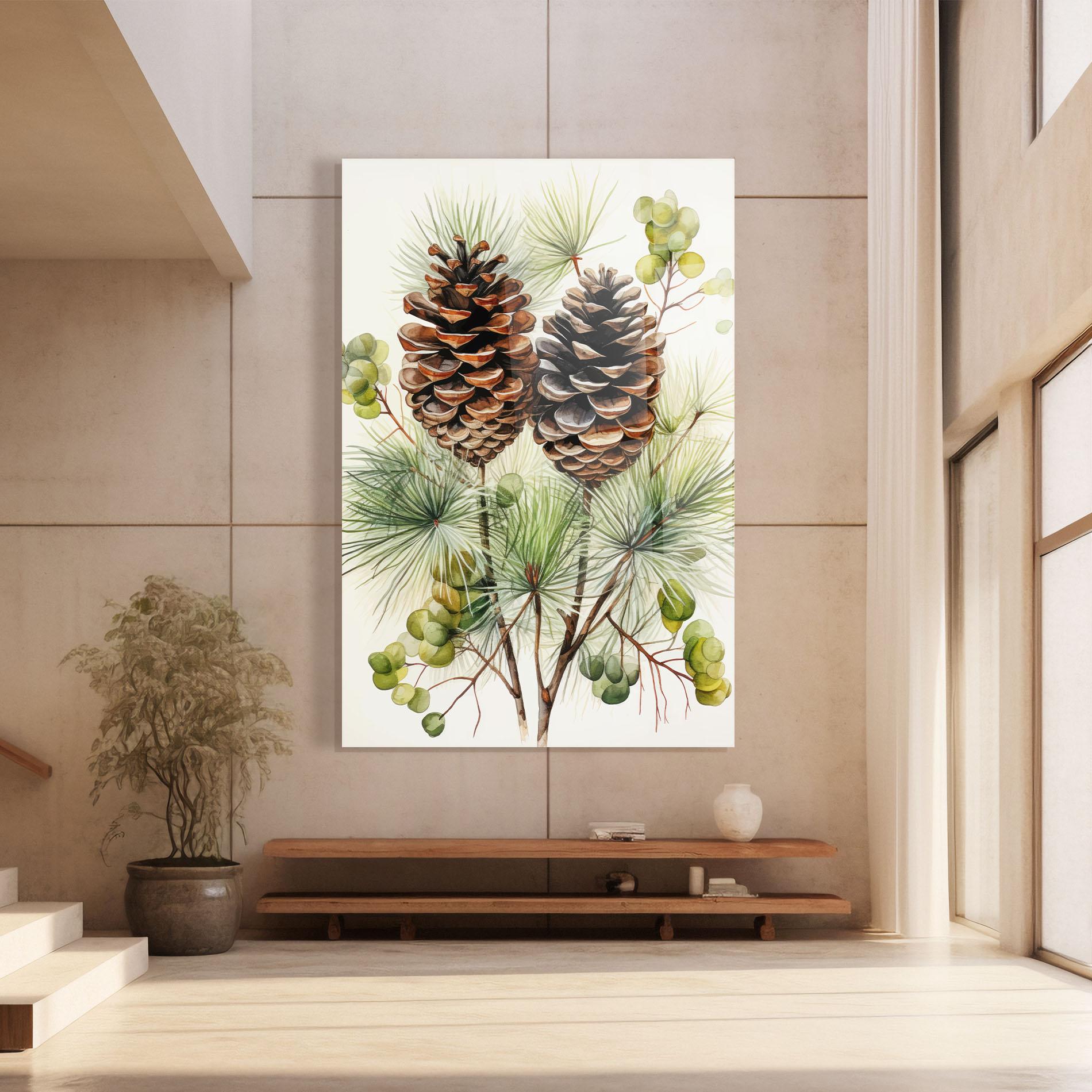 Glasbild Brown Cones mockup 8