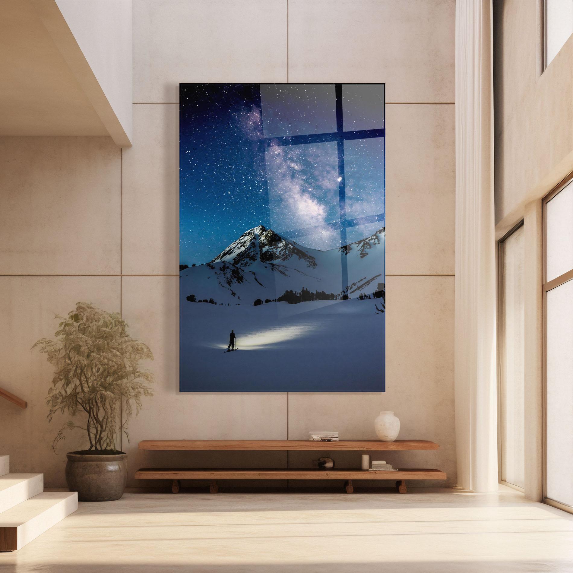 Glasbild Pretty Sky Winter mockup 8