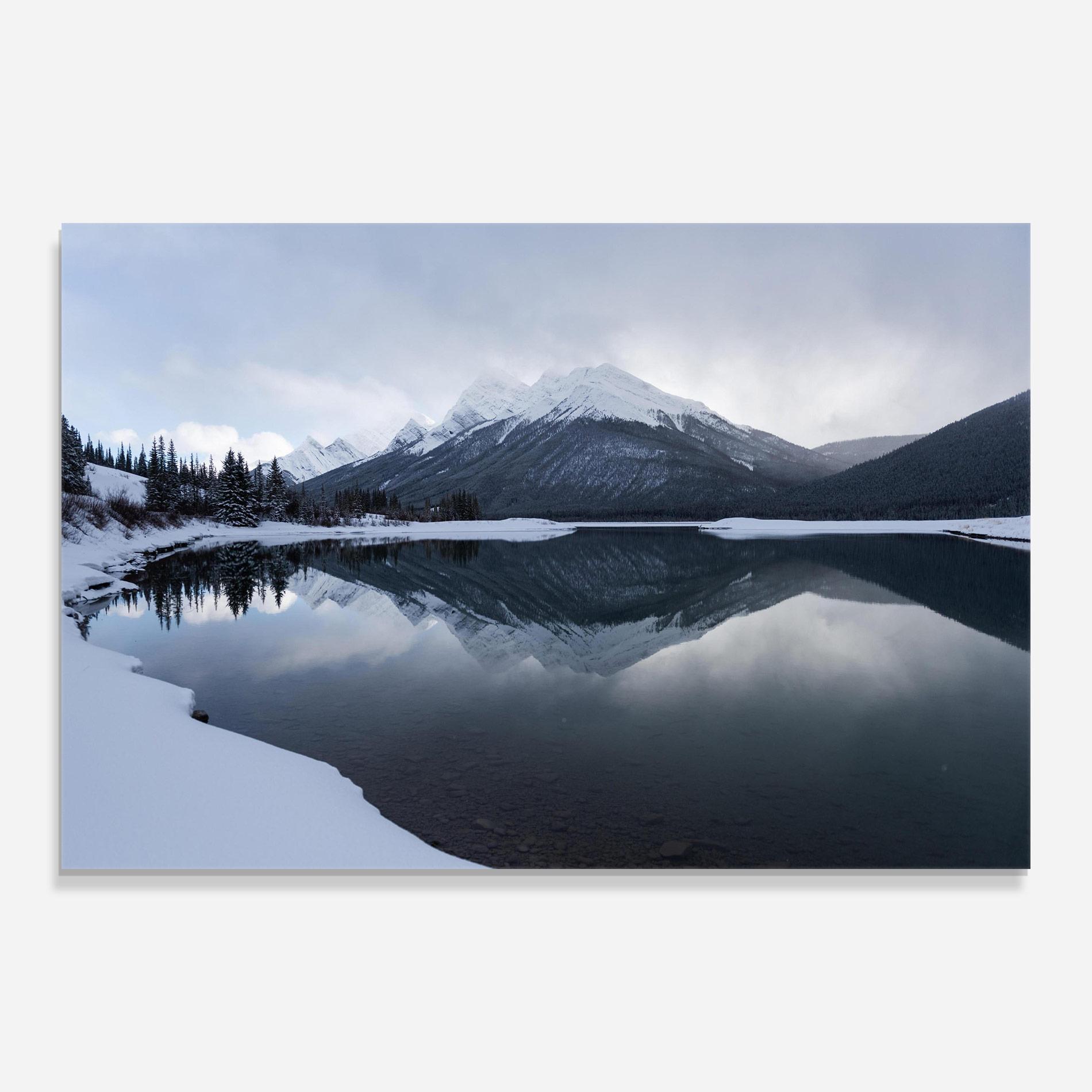 Glasbild Grey Lake mockup 0