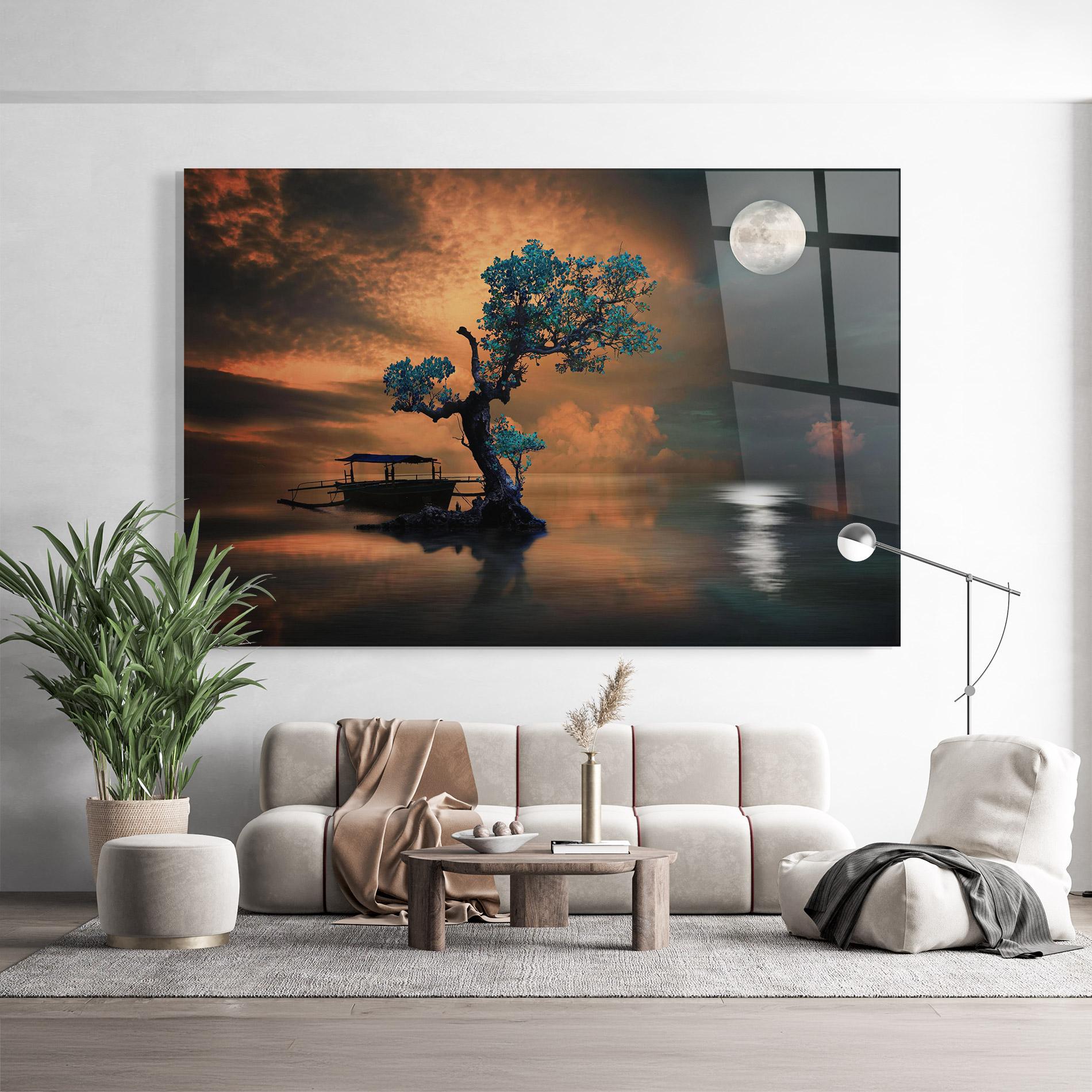 Glasbild Blue Tree mockup 9