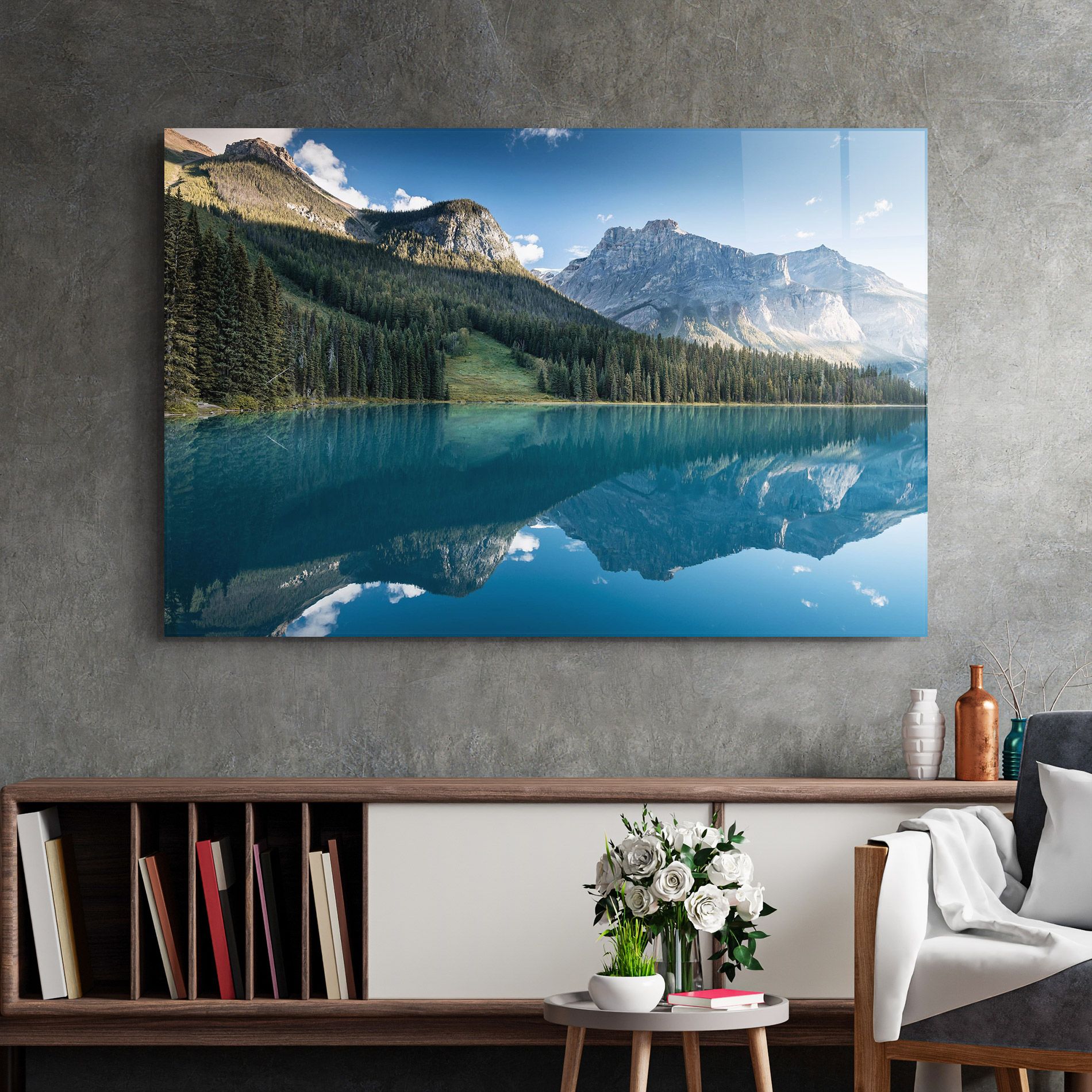 Beautiful Emerald Lake mockup 2