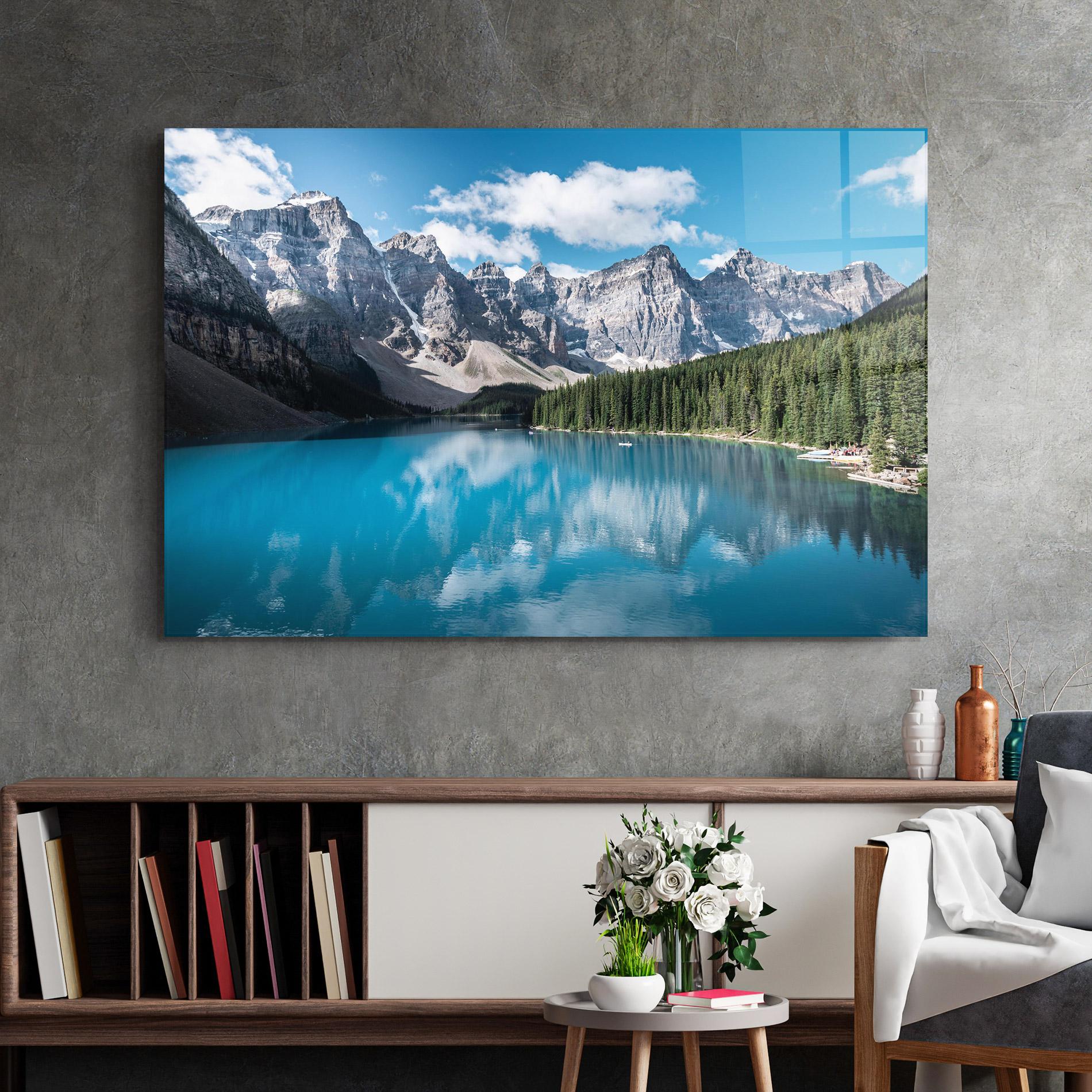 Glasbild Beautiful Lake Canada mockup 2