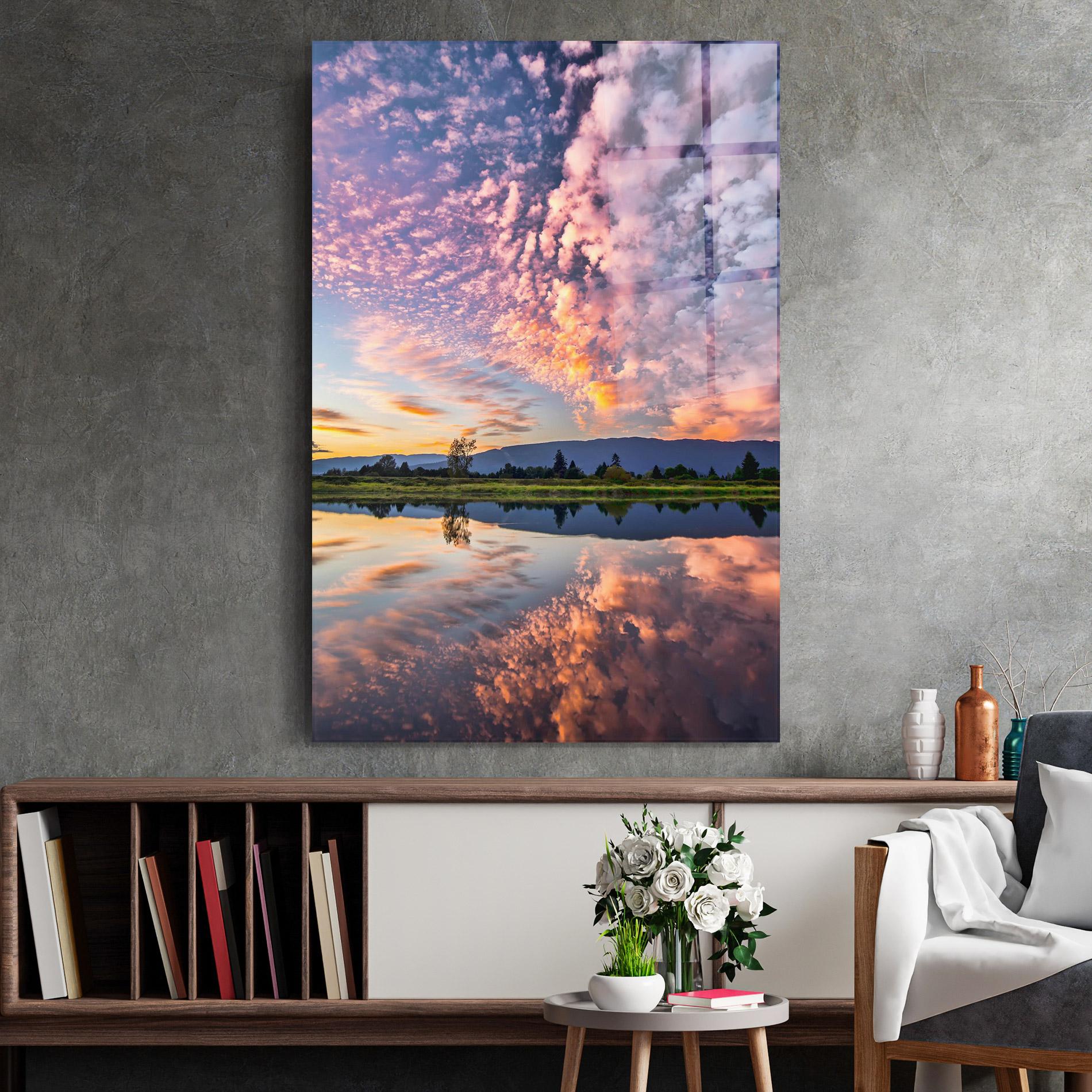 Glasbild Beautiful Sky mockup 2