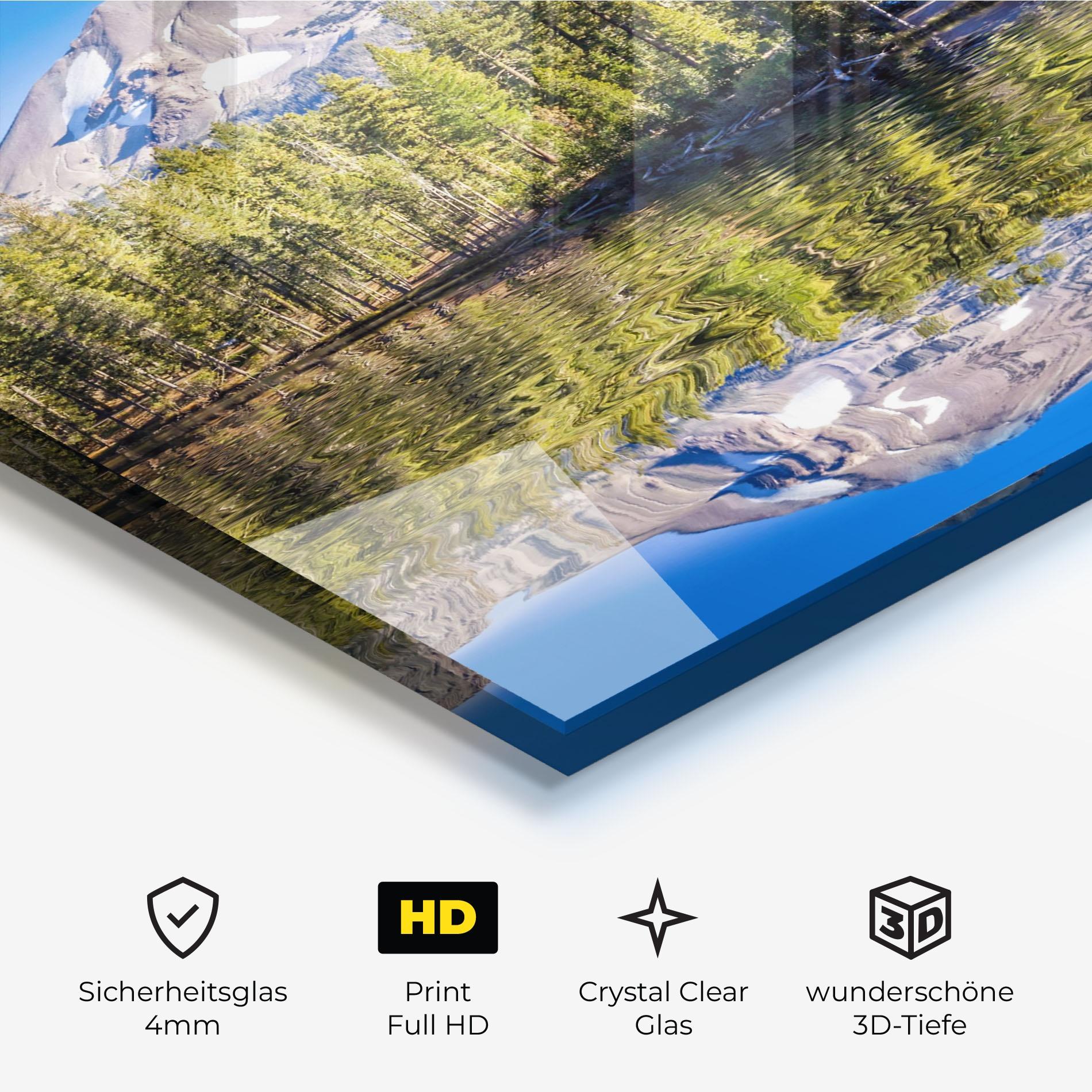 Glasbild Green Tree Lake mockup 3