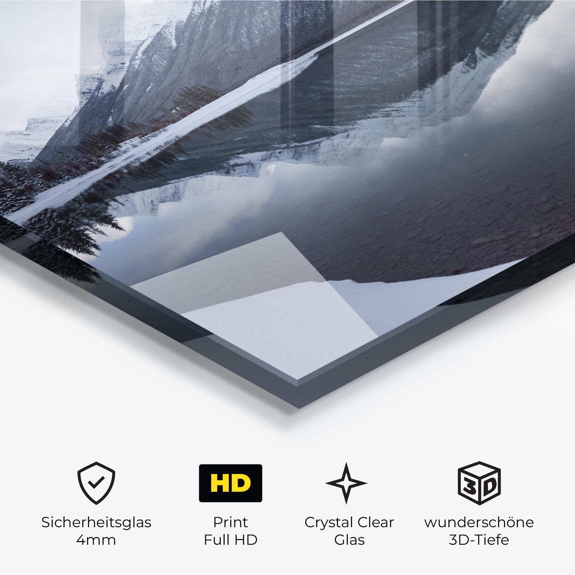 Glasbild Grey Lake mockup 3