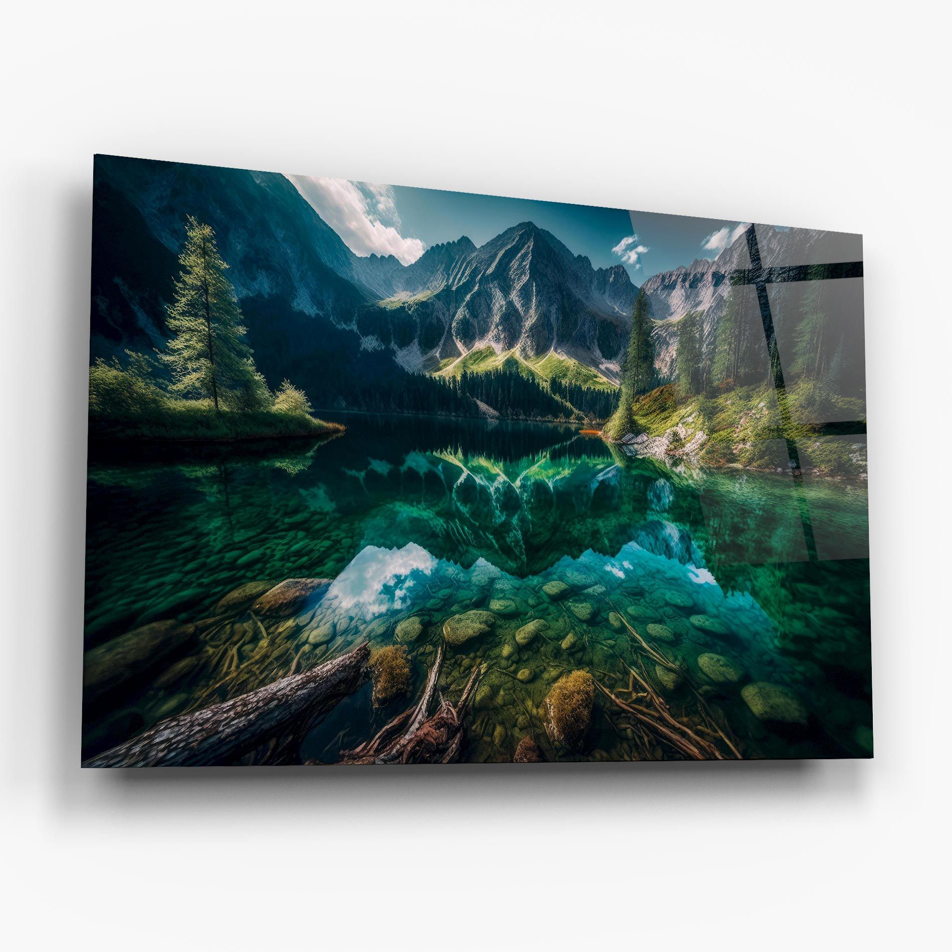 Beautiful Lake Mountain mockup 6
