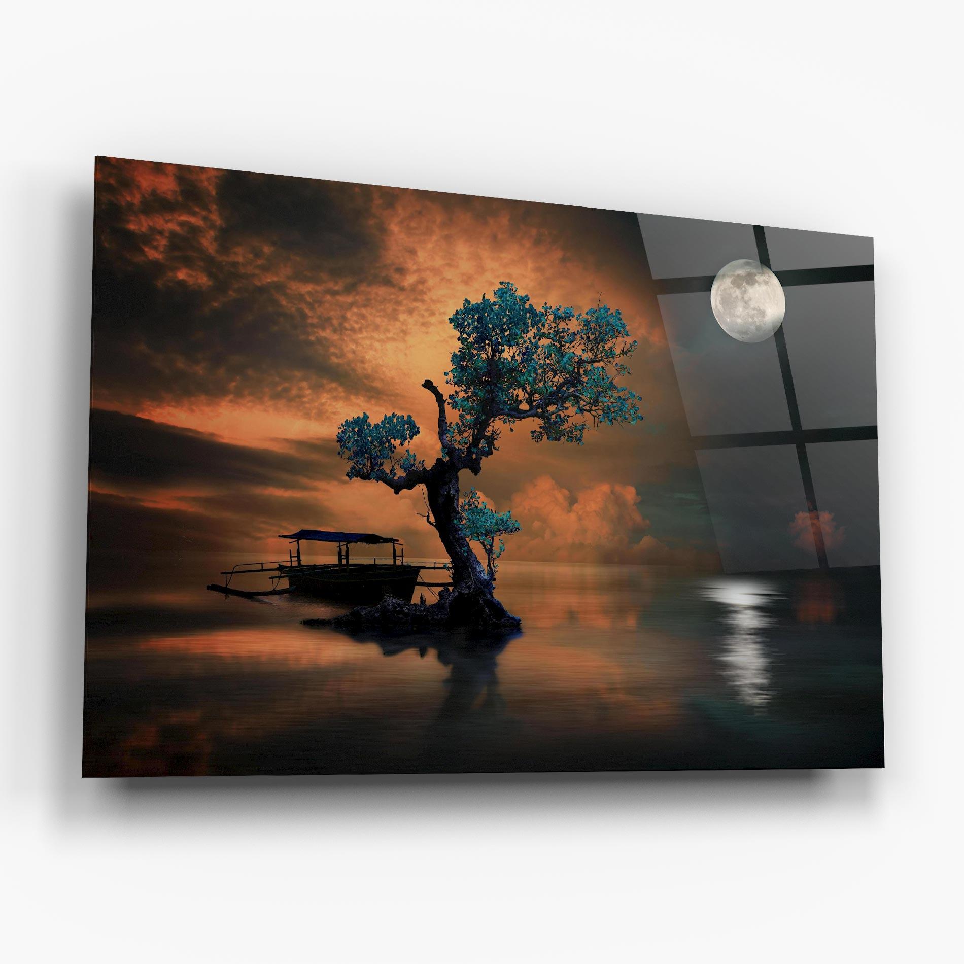 Glasbild Blue Tree mockup 6