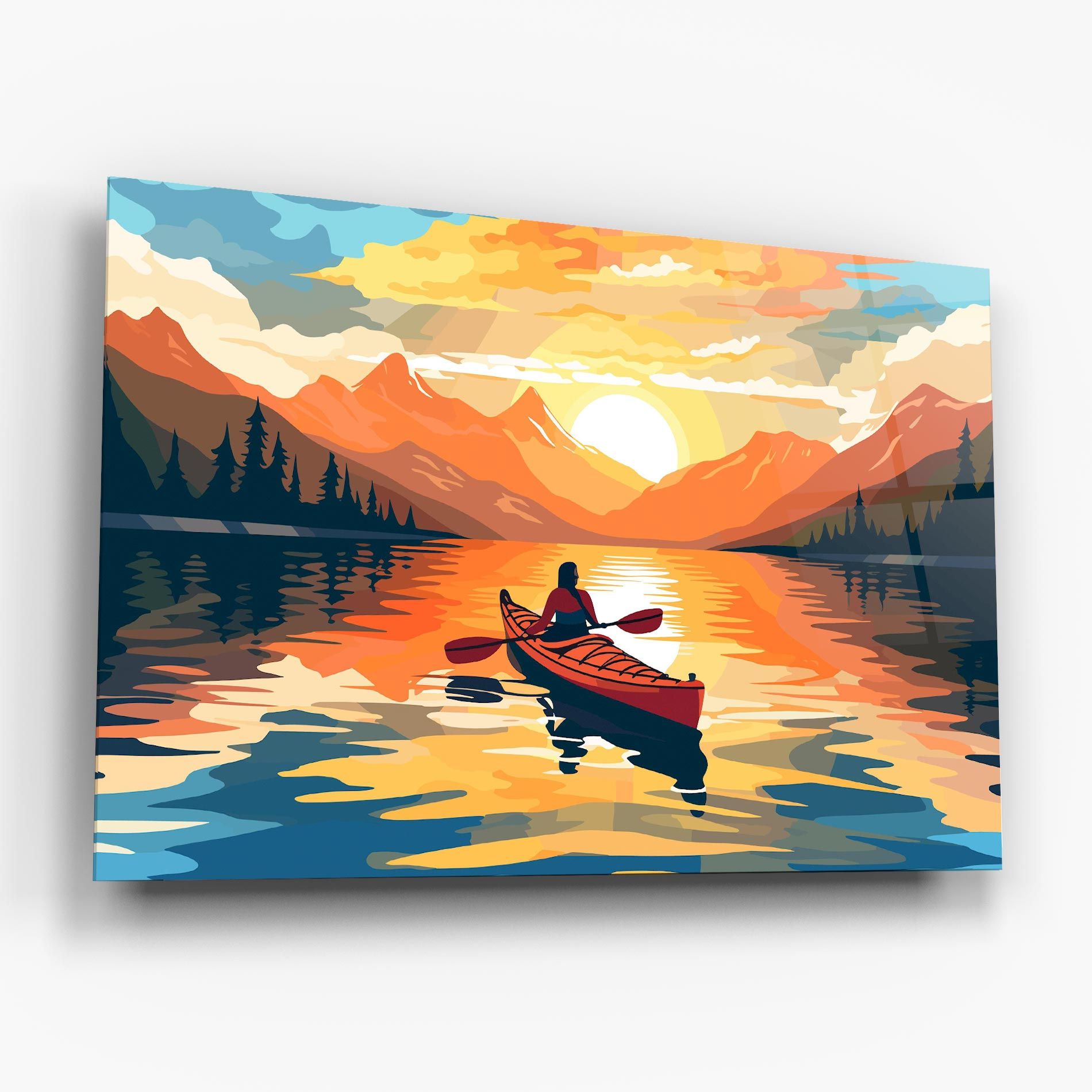 Boat Sunset Woman mockup 6