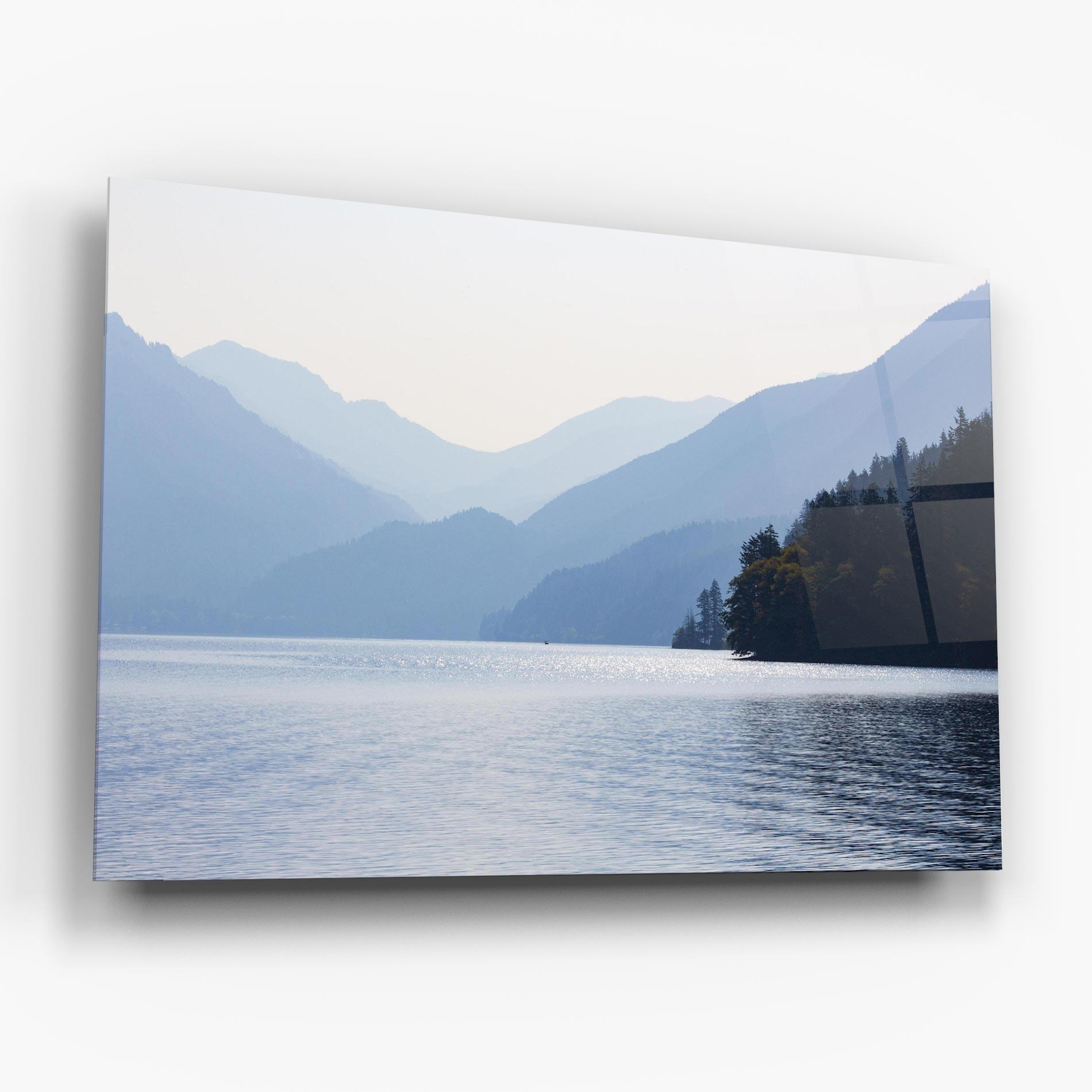 Glasbild Grey Lake View mockup 6