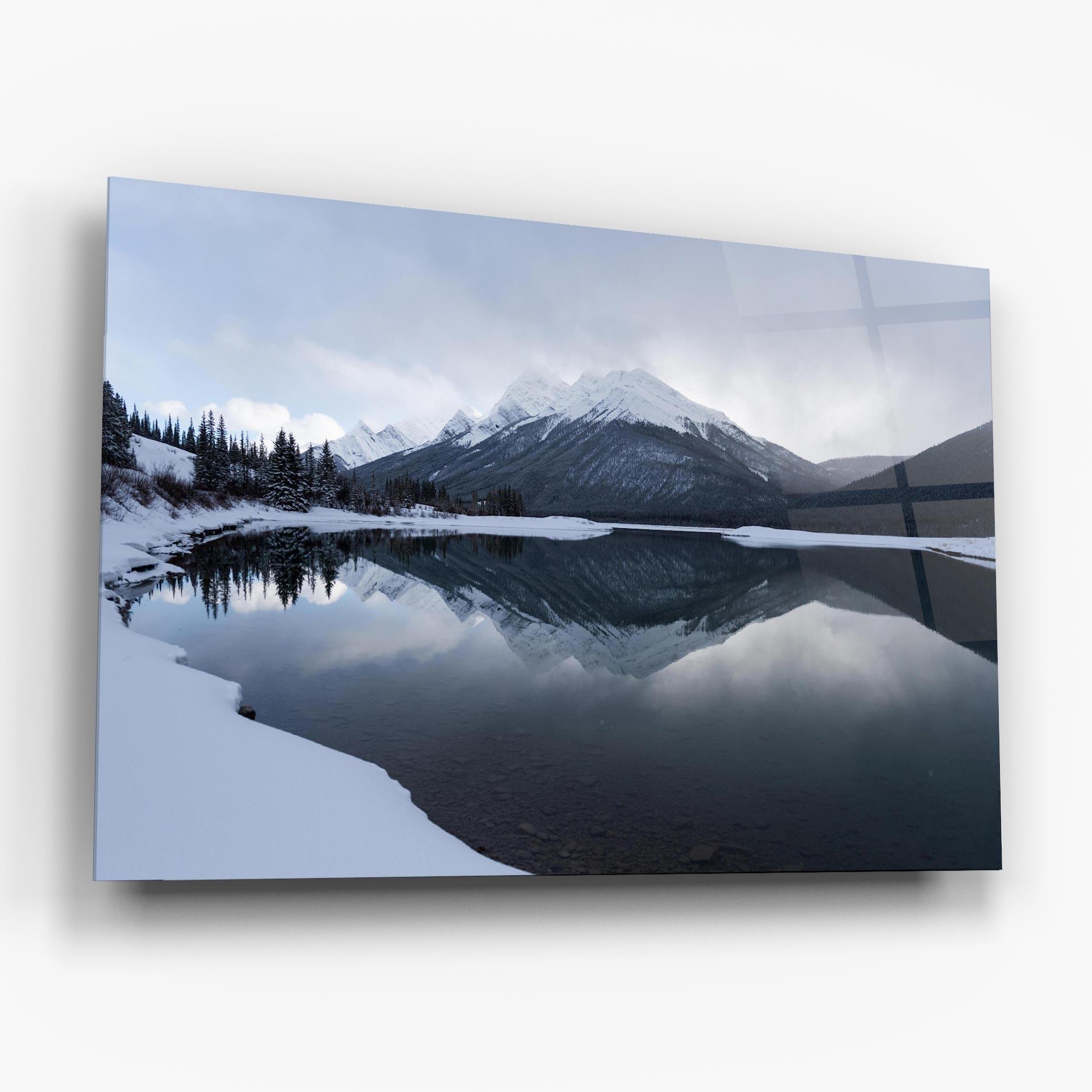 Glasbild Grey Lake mockup 6