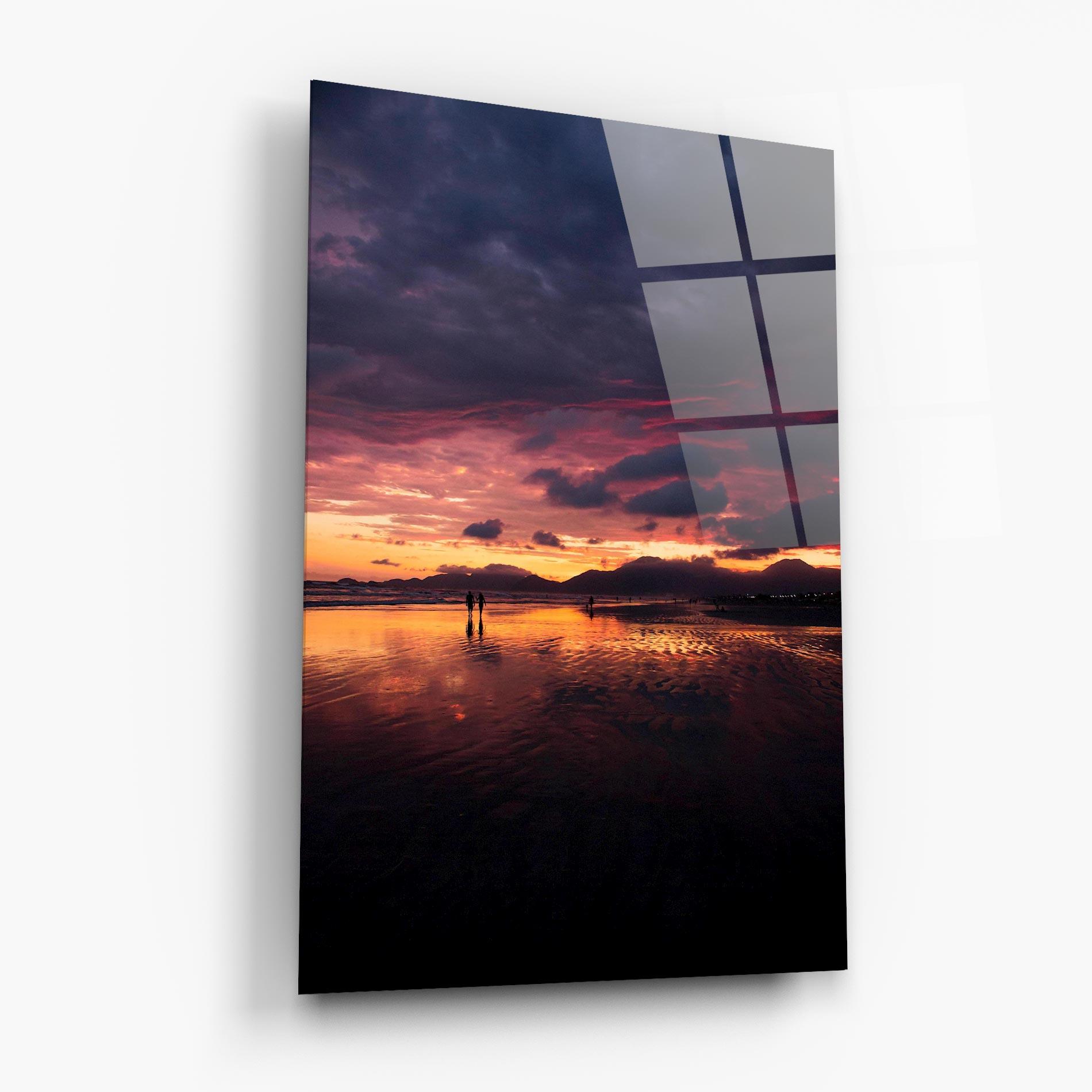 Glasbild Beach At Sunset mockup 6