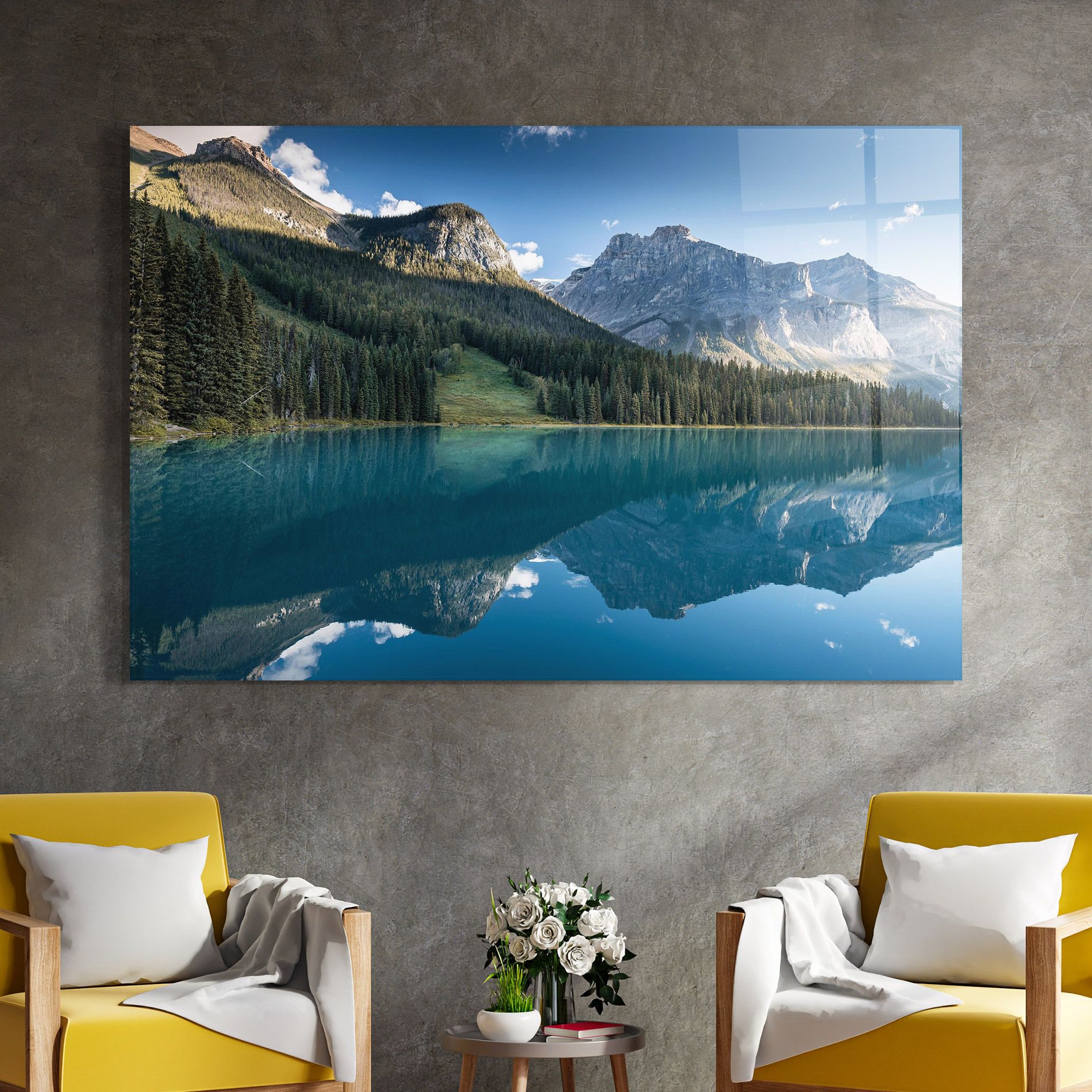 Beautiful Emerald Lake mockup 4