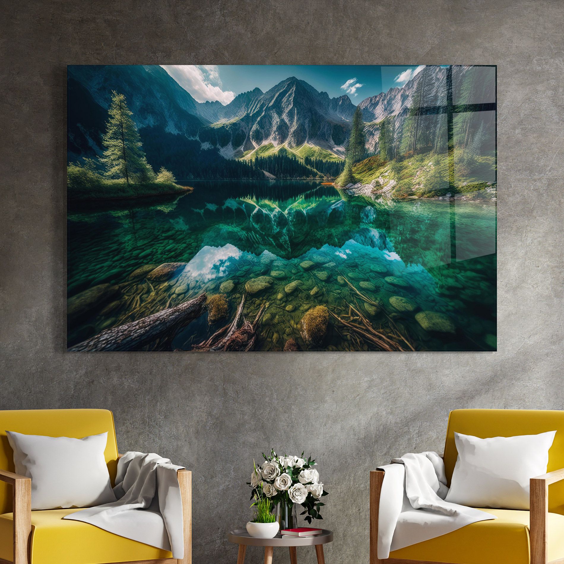 Beautiful Lake Mountain mockup 4